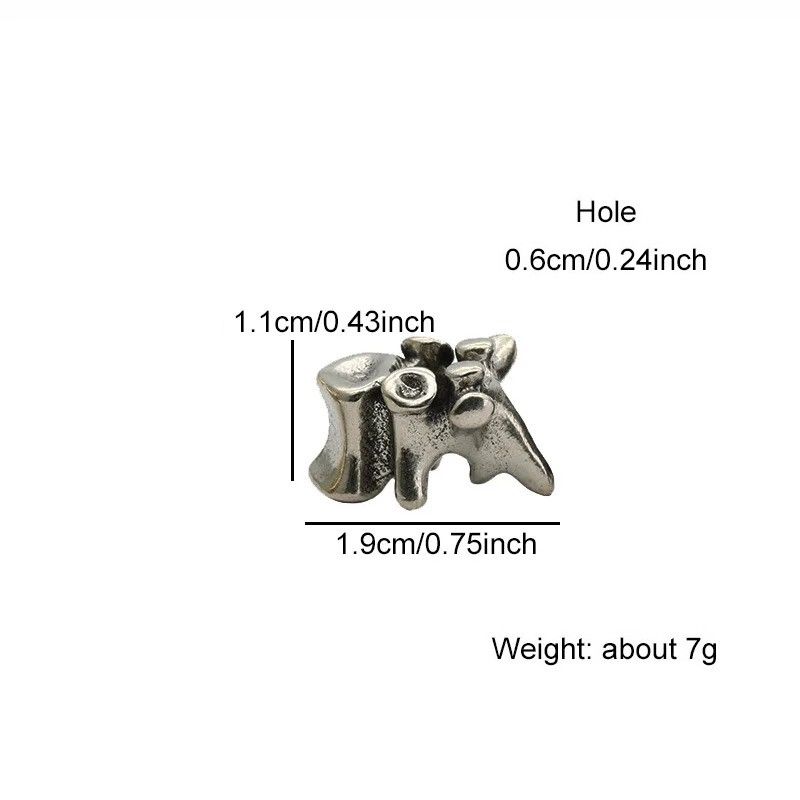 Handmade 3Pcs Spine Bone Knife Beads Paracord Bead Zipper Umbrella Size ONE SIZE - 7 Thumbnail