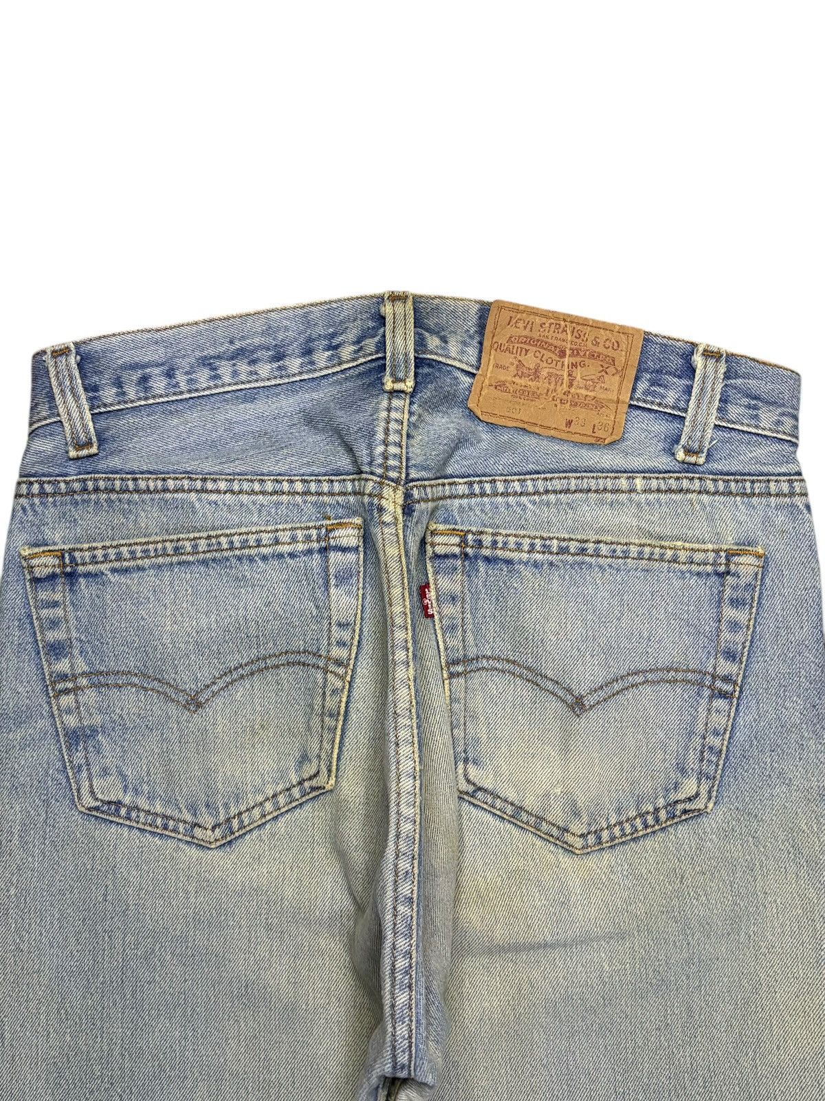 Levi's Vintage 80s Levis 501 Mud Wash Distressed Loose Jeans Size US 30 / EU 46 - 8 Thumbnail