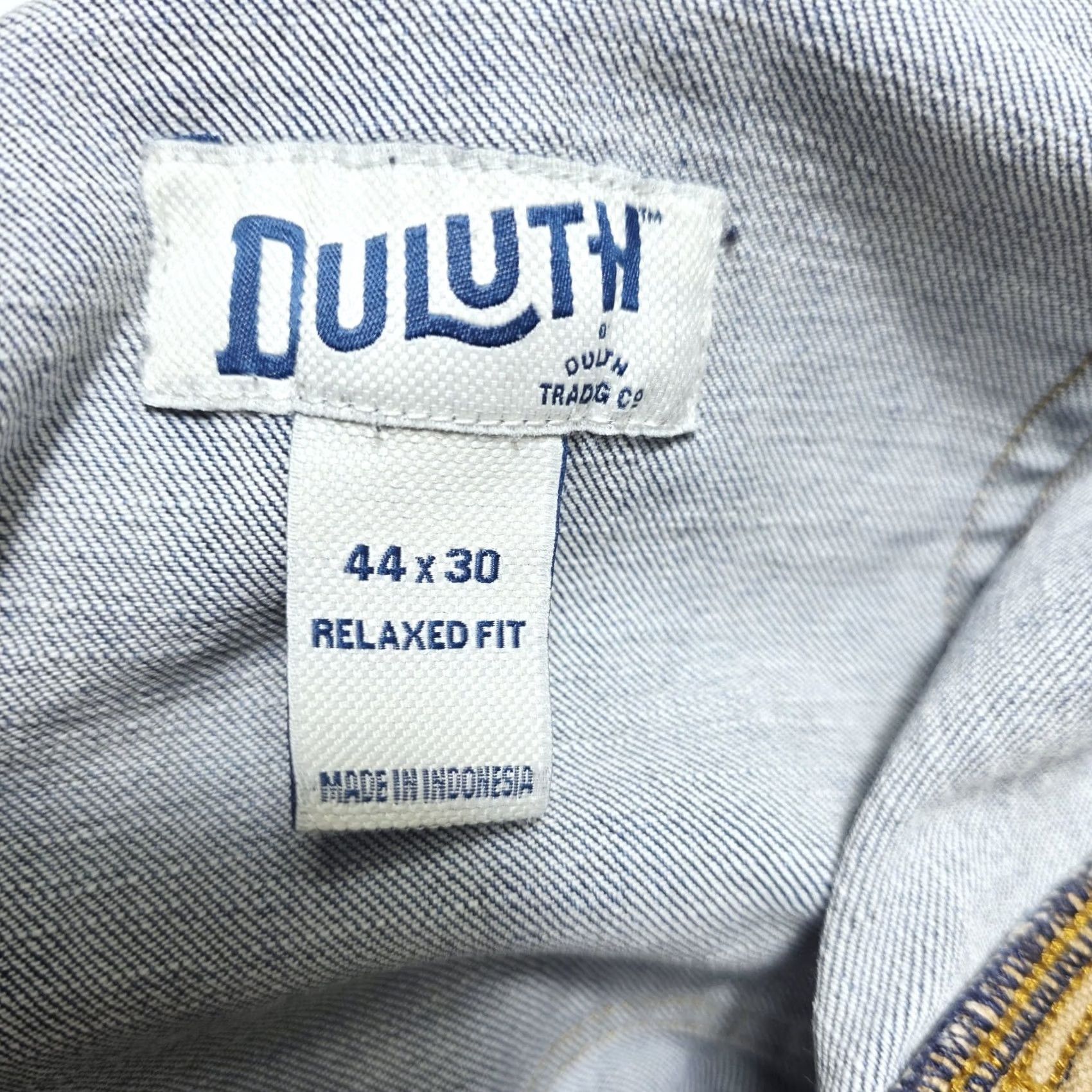 Vintage Duluth Jeans Mens 44x30 Flex Ballroom Relaxed Straight Stone Wash Blue Denim Cotton Elastodiene 5-Pocket City Rock USA Mens Size US 44 / EU 60 - 5 Thumbnail