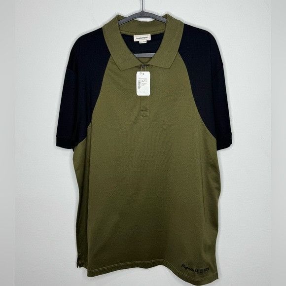 Alexander McQueen Alexander McQueen Harness Colorblock Polo Shirt Khaki Green Size US L / EU 52-54 / 3 - 2 Thumbnail