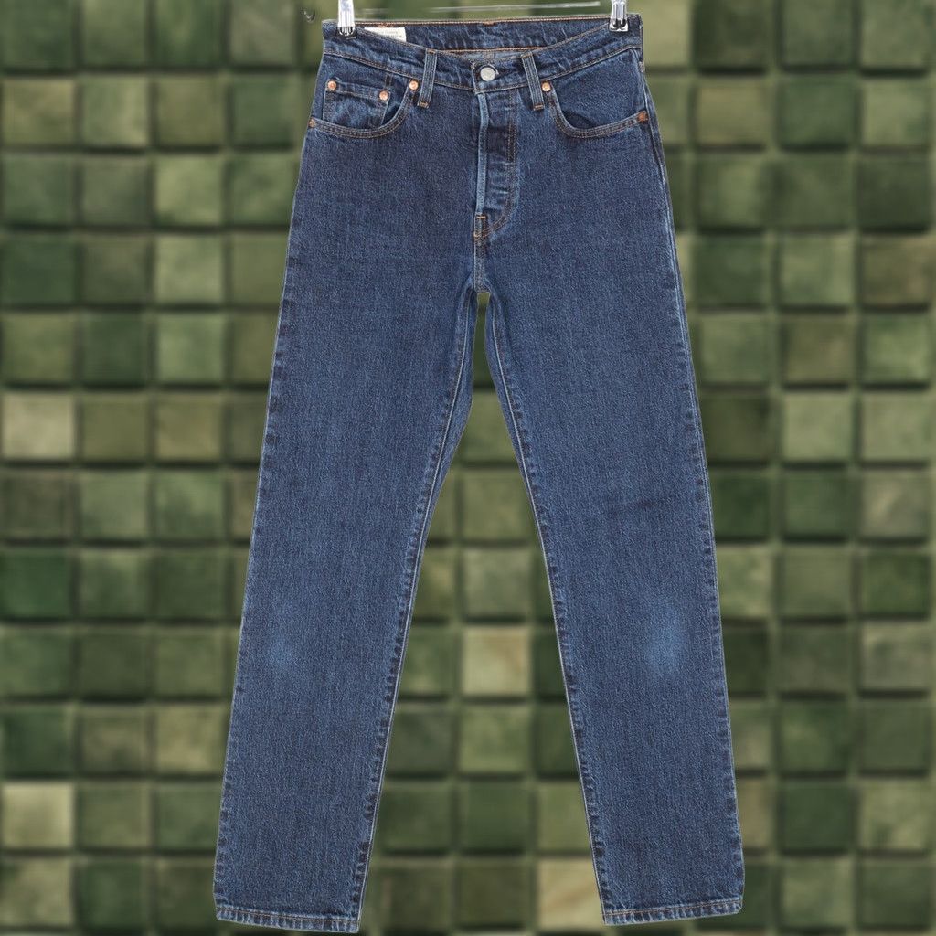 Levi's VINTAGE LEVI’S 501 PREMIUM Big E Jeans Women W25 L30 Stretch Regular Straight Size 42" / US 20 - 1 Thumbnail