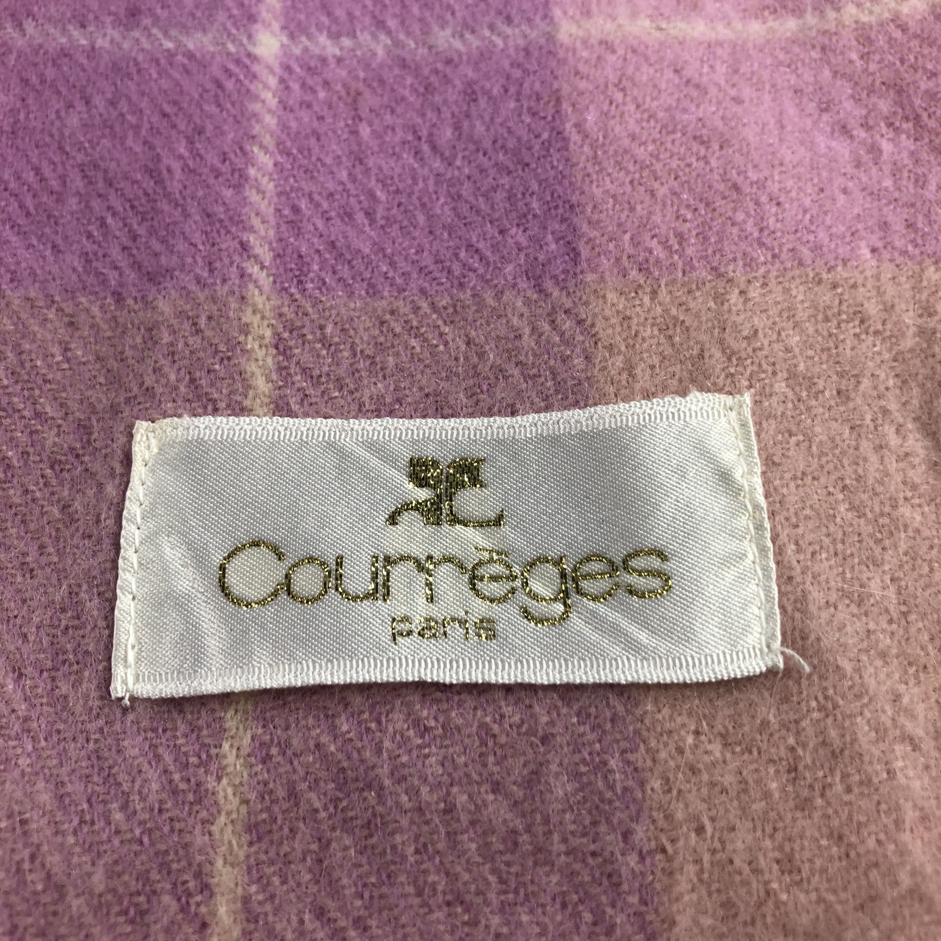 Courreges Courreges Tartan Wool Scarf Muffler V890 Size ONE SIZE - 5 Thumbnail