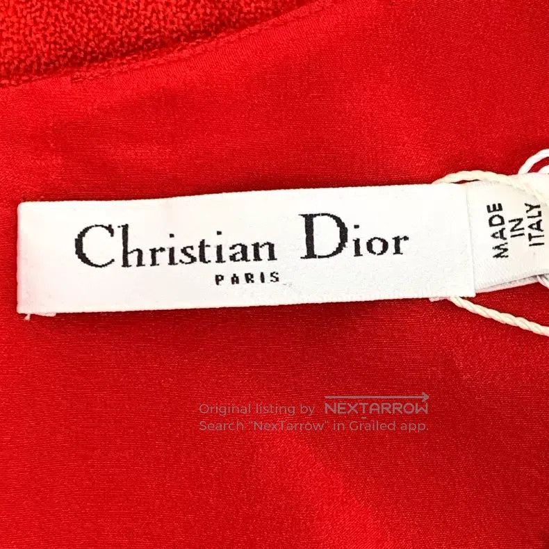 Dior Dior Red wool round-neck short-sleeved dress Size XS / US 0-2 / IT 36-38 - 5 Thumbnail
