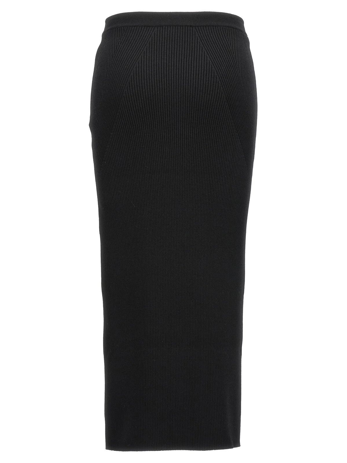 Alexander McQueen o1y0325 Midi Skirt in Black Size 30" / US 8 / IT 44 - 2 Thumbnail