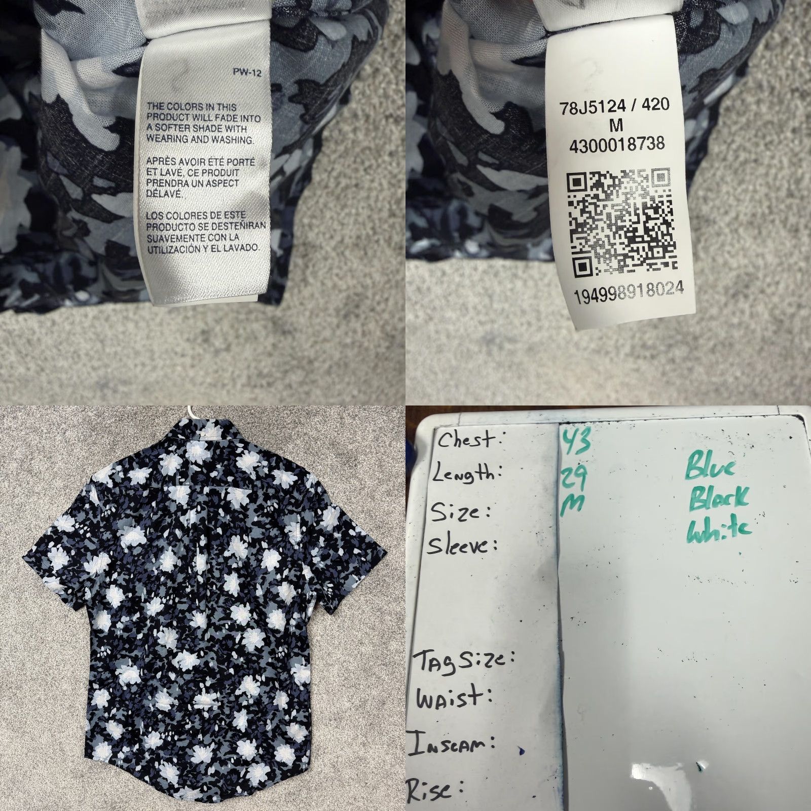 Tommy Hilfiger Tommy Hilfiger Button-Down Shirt Mens M Blue Floral Preppy Coastal Old Money NWT Size US M / EU 48-50 / 2 - 9 Thumbnail