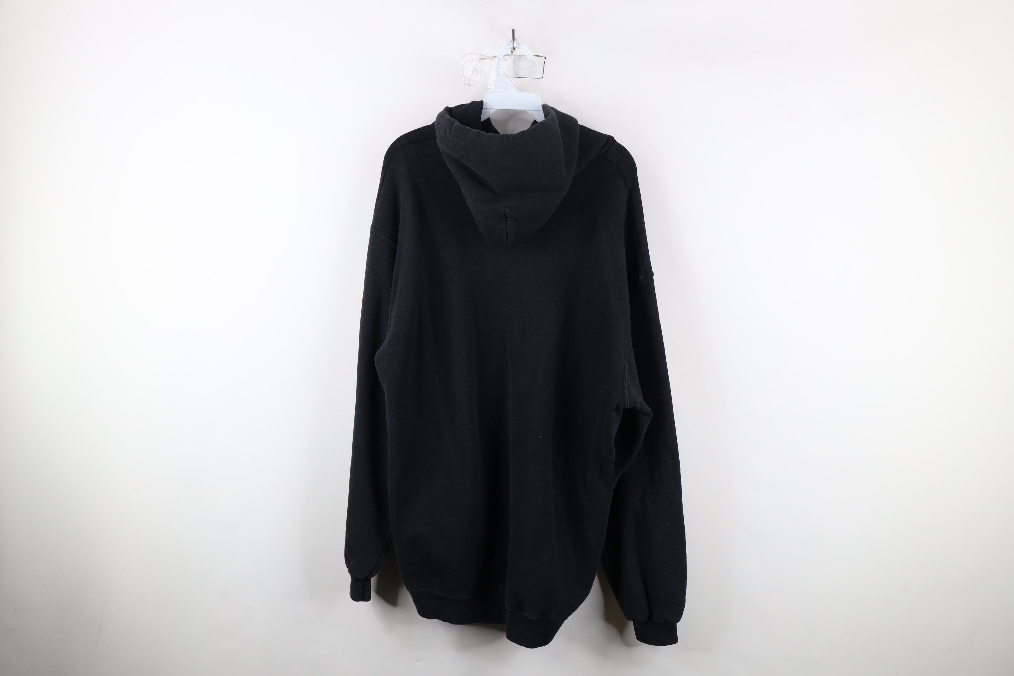 Vintage Vintage 90s Streetwear Heavyweight Side Pocket Hoodie Black Size US XL / EU 56 / 4 - 11 Thumbnail
