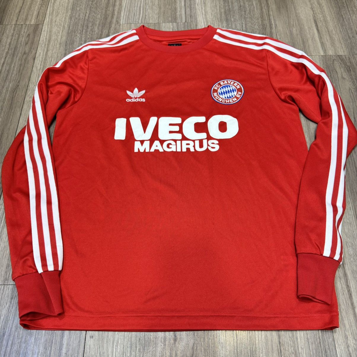 Adidas Bayern Munich 80s retro L/S home shirt (blokecore style) Size US M / EU 48-50 / 2 - 1 Thumbnail