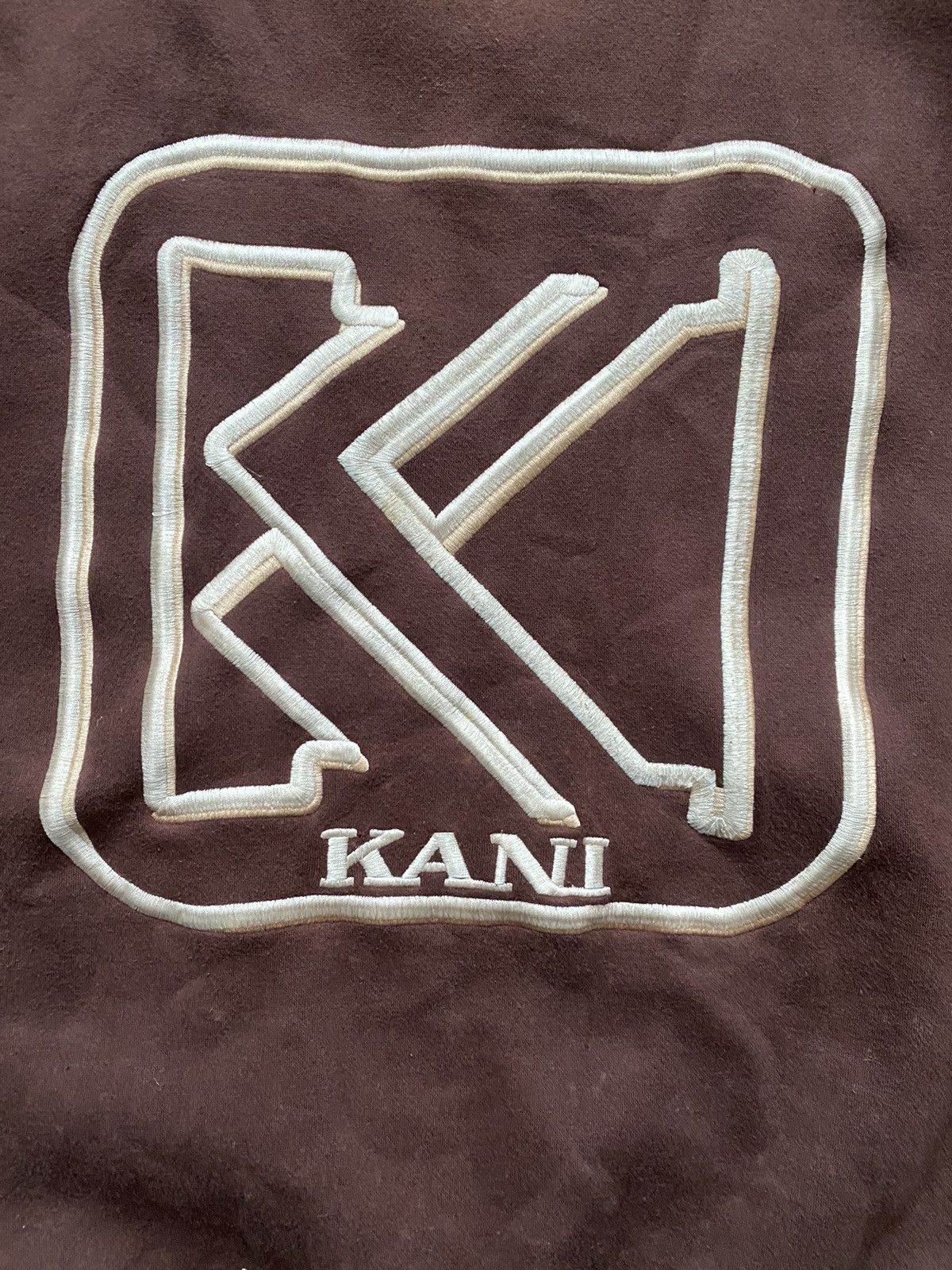 Karl Kani × Vintage Vintage Karl Kani big logo brown sweatshirt 90’s baggy Size US L / EU 52-54 / 3 - 3 Thumbnail
