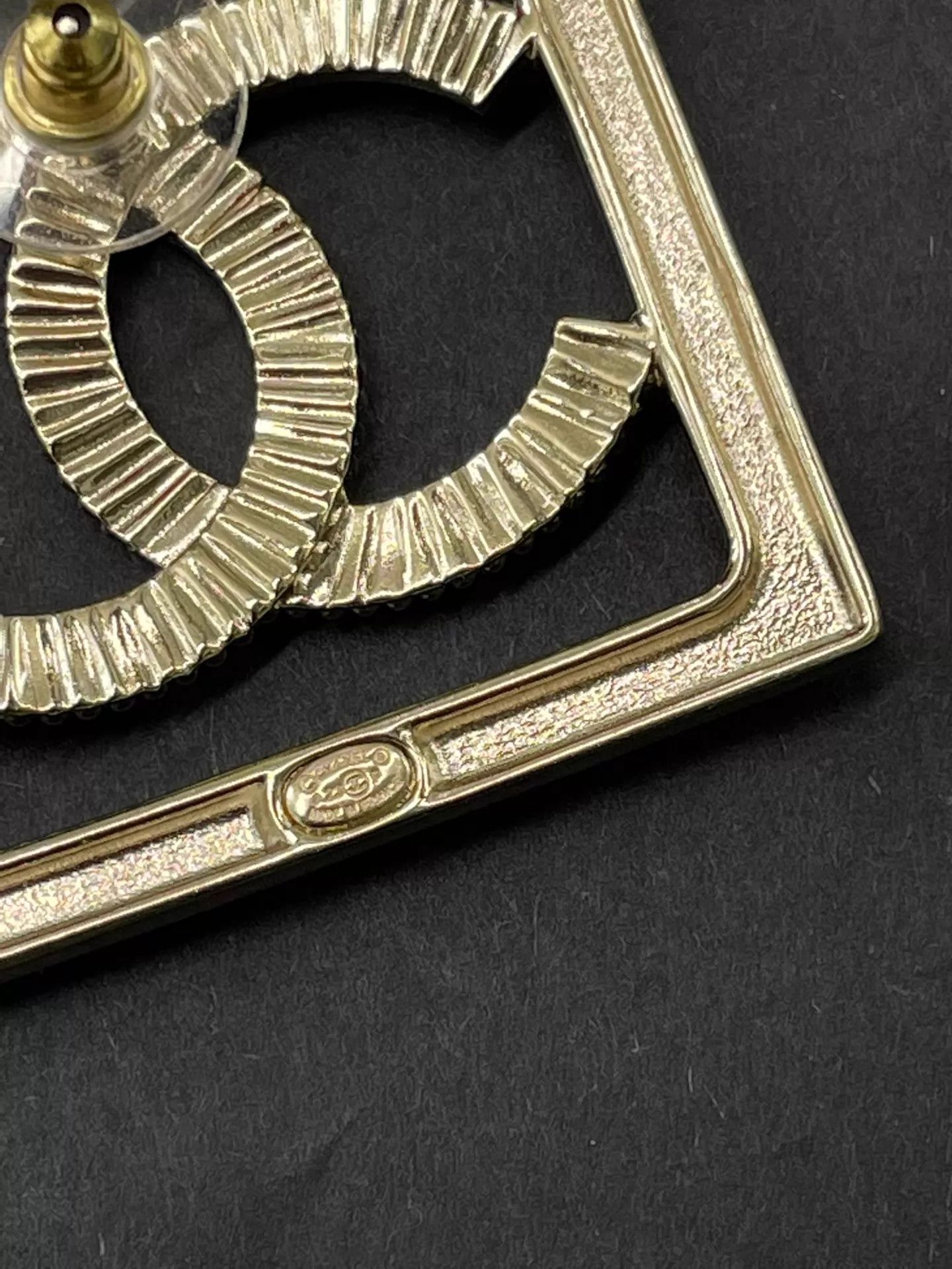 Chanel Chanel Large Square CC Logo Earrings Size ONE SIZE - 5 Thumbnail