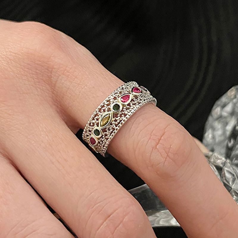 Jewelry Creative Colorful Zircons Ring Size ONE SIZE - 2 Thumbnail