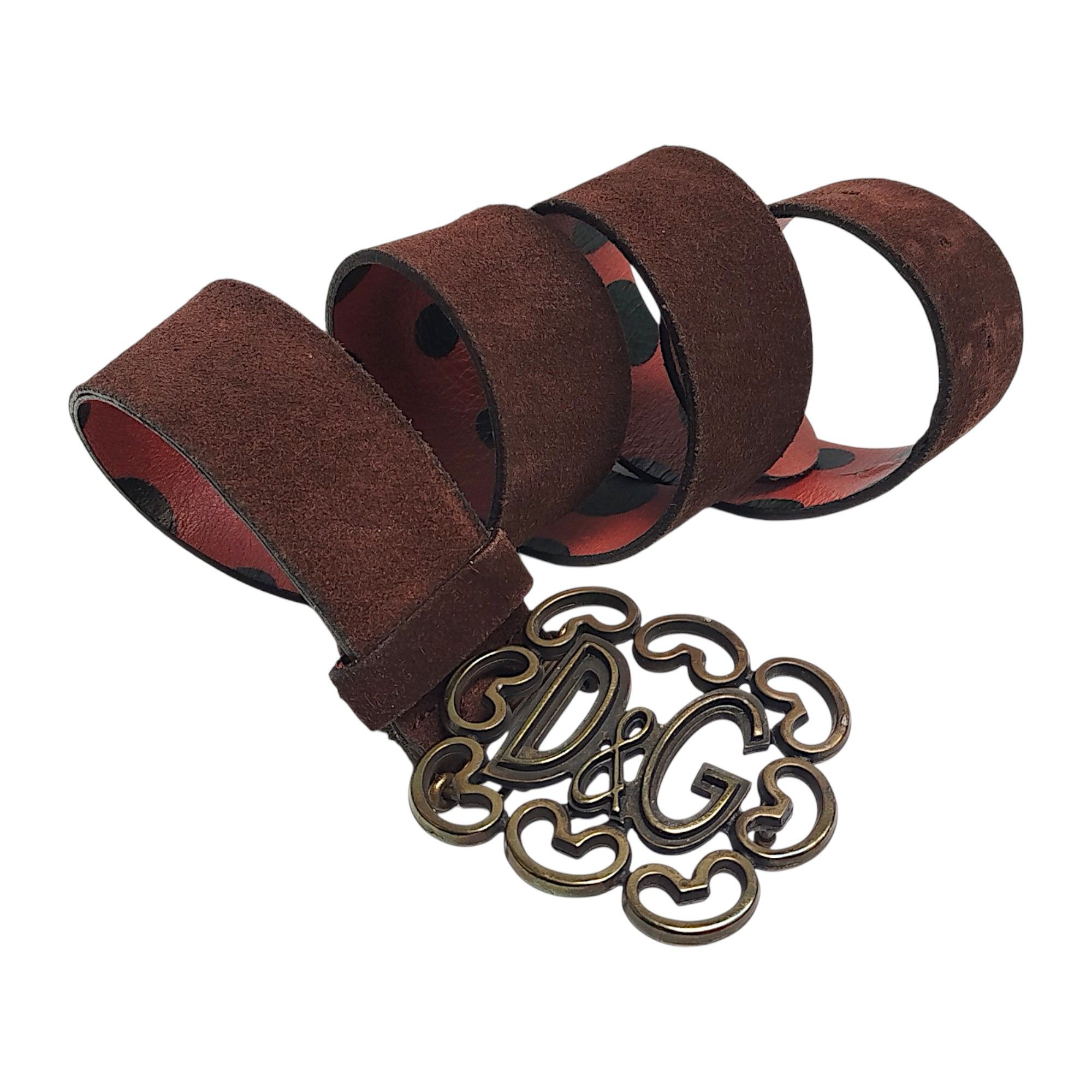 Dolce & Gabbana D&G Big Buckle Suede Belt Size ONE SIZE - 1 Thumbnail