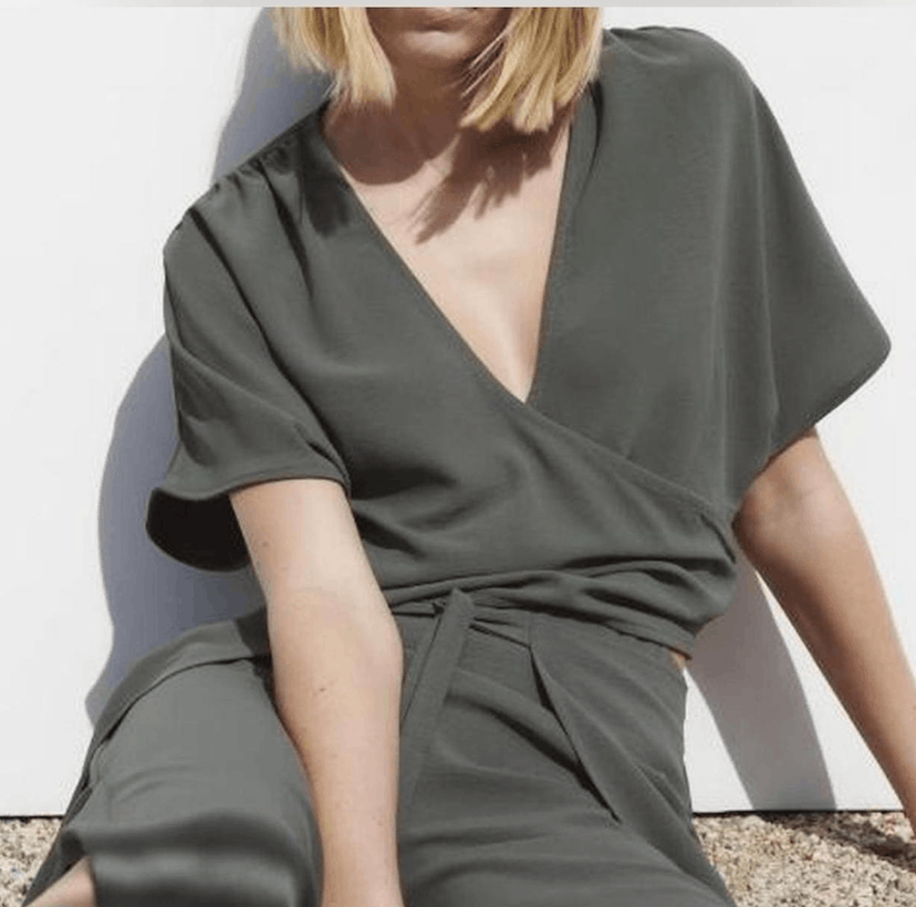 Zara Zara green blouse Size S / US 4 / IT 40 - 1 Preview
