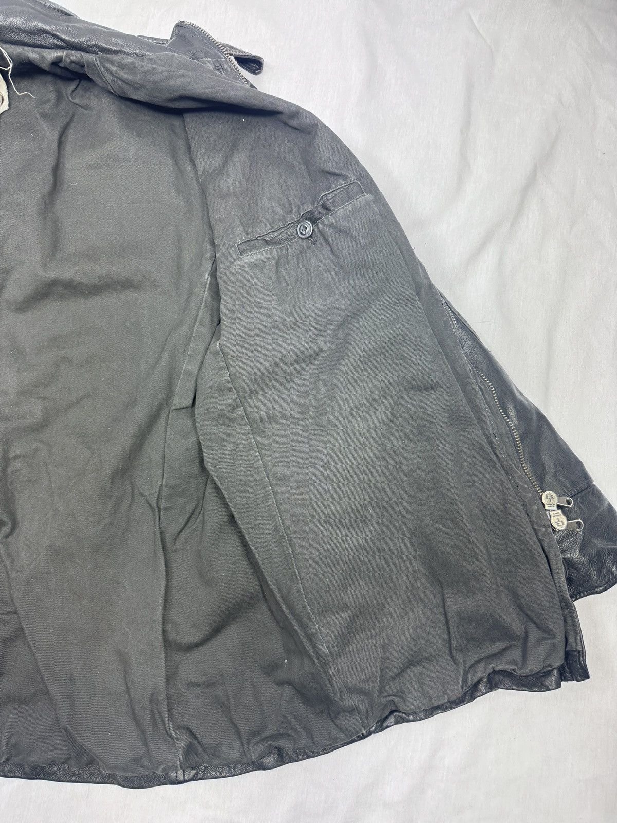 Vintage Compagnia Delle Pelli Military Motorcycle Leather Jacket Size US XXL / EU 58 / 5 - 20 Thumbnail