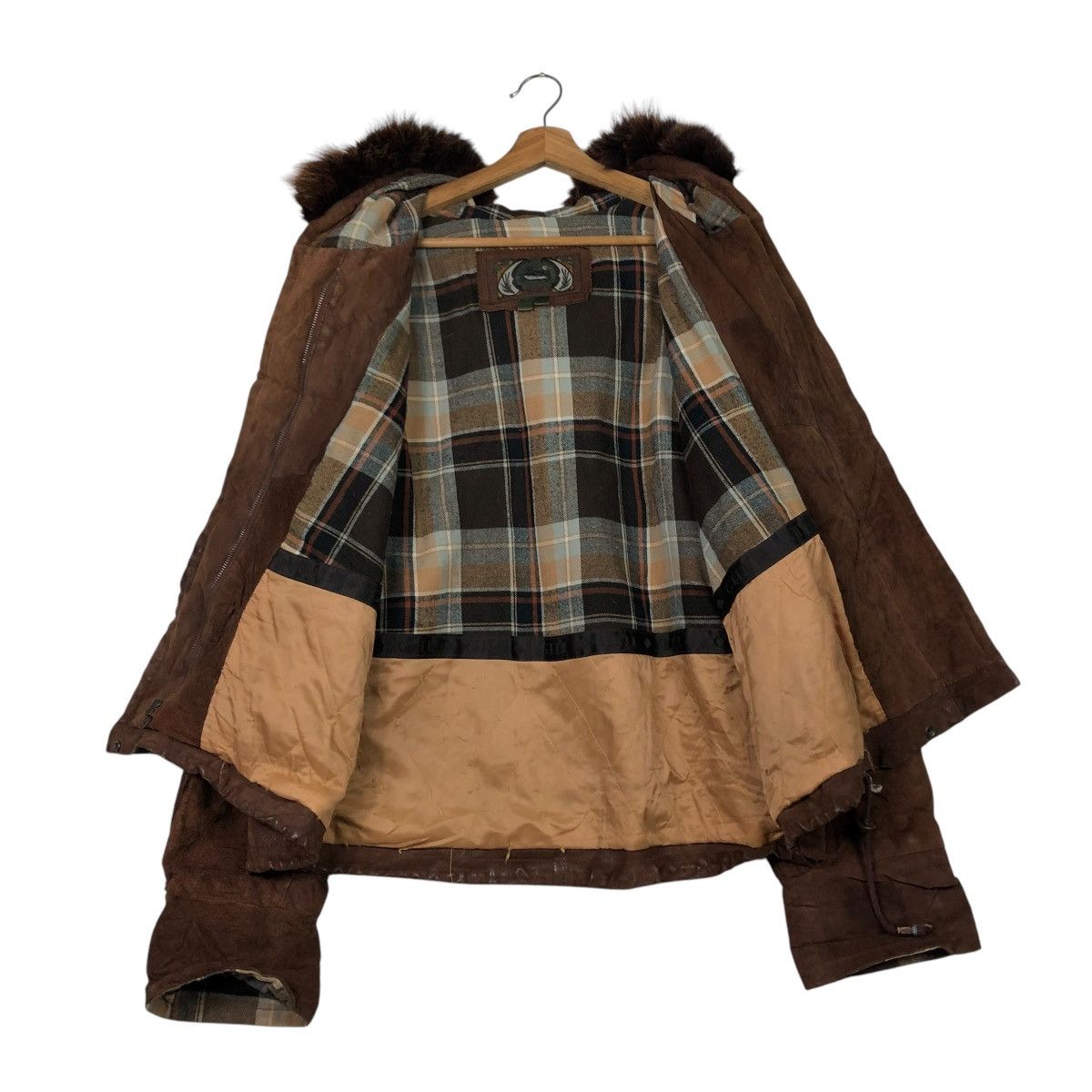 Vintage 🔥VINTAGE LEATHER JACKET HUNTING G-III MINK FUR HOODIE Size US M / EU 48-50 / 2 - 16 Thumbnail