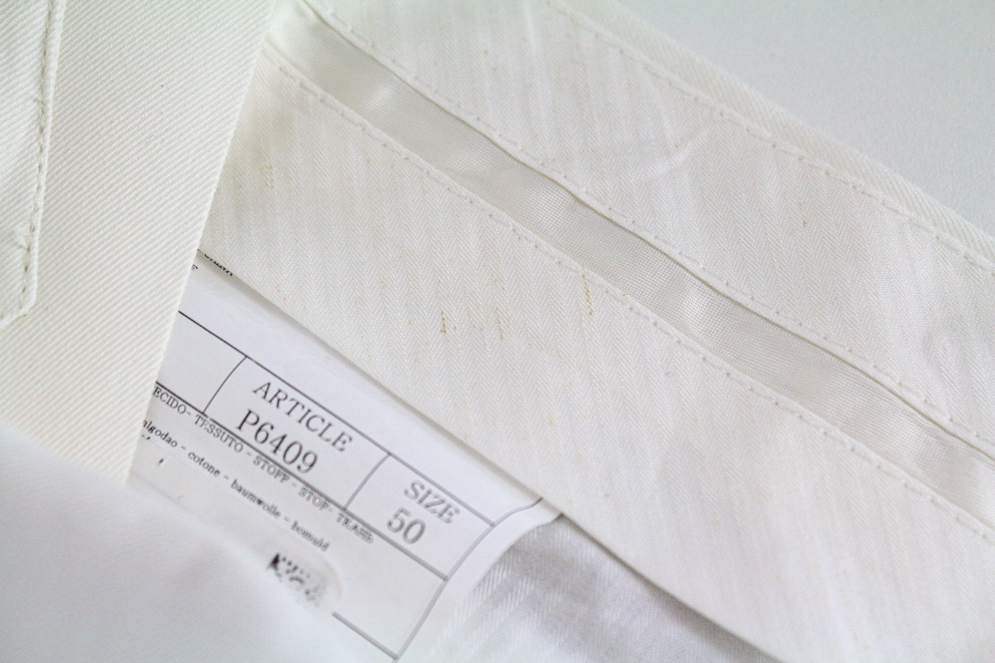 Suitsupply HAVANA UK40R Off-White Slim Cotton 2 Piece Suit 73522 Size 40R - 15 Thumbnail