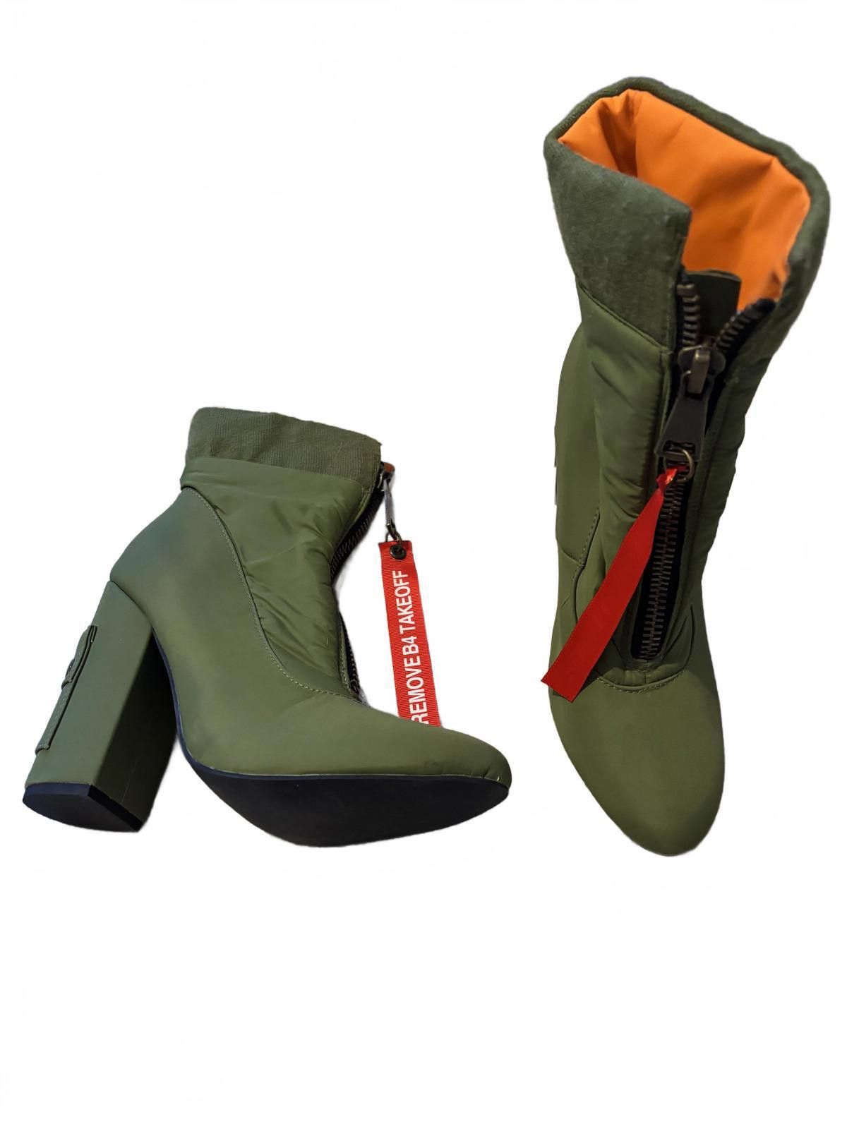 Other Dollskill POSTERGIRL Women Green Heeled Ankle Boots with Zip Size US 7 / IT 37 - 2 Thumbnail