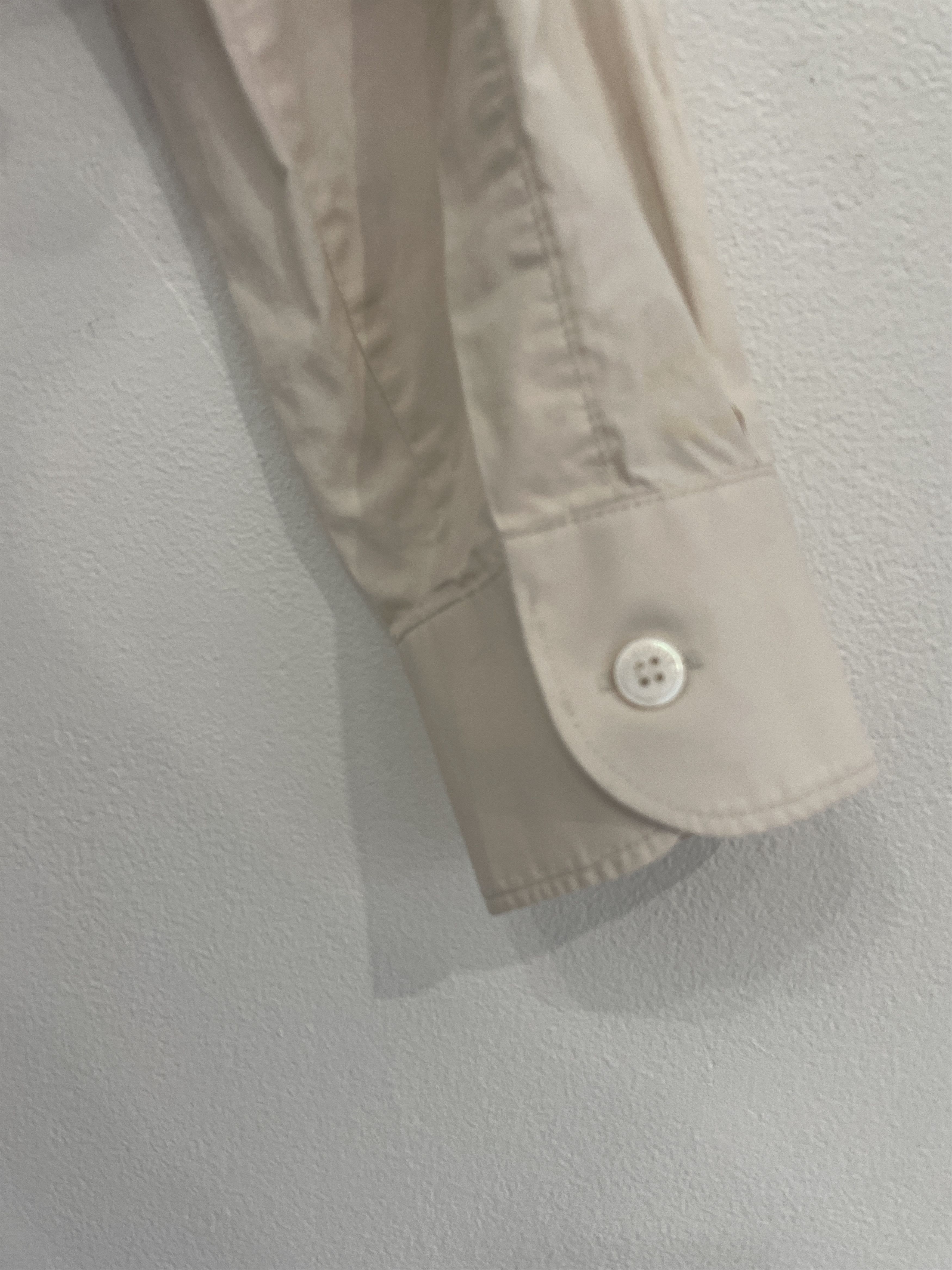 Raf Simons Raf Simons SS 2009 button up cream shirt with gauze pocket Size US M / EU 48-50 / 2 - 7 Thumbnail