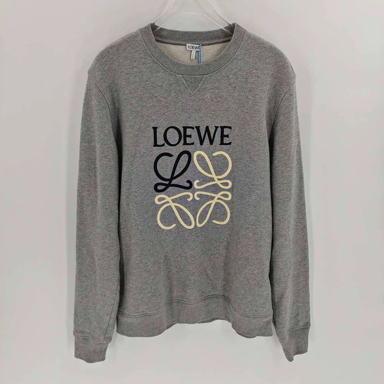 Loewe Loewe Gray Logo Embroidered Sweatshirt Size US L / EU 52-54 / 3 - 1 Thumbnail