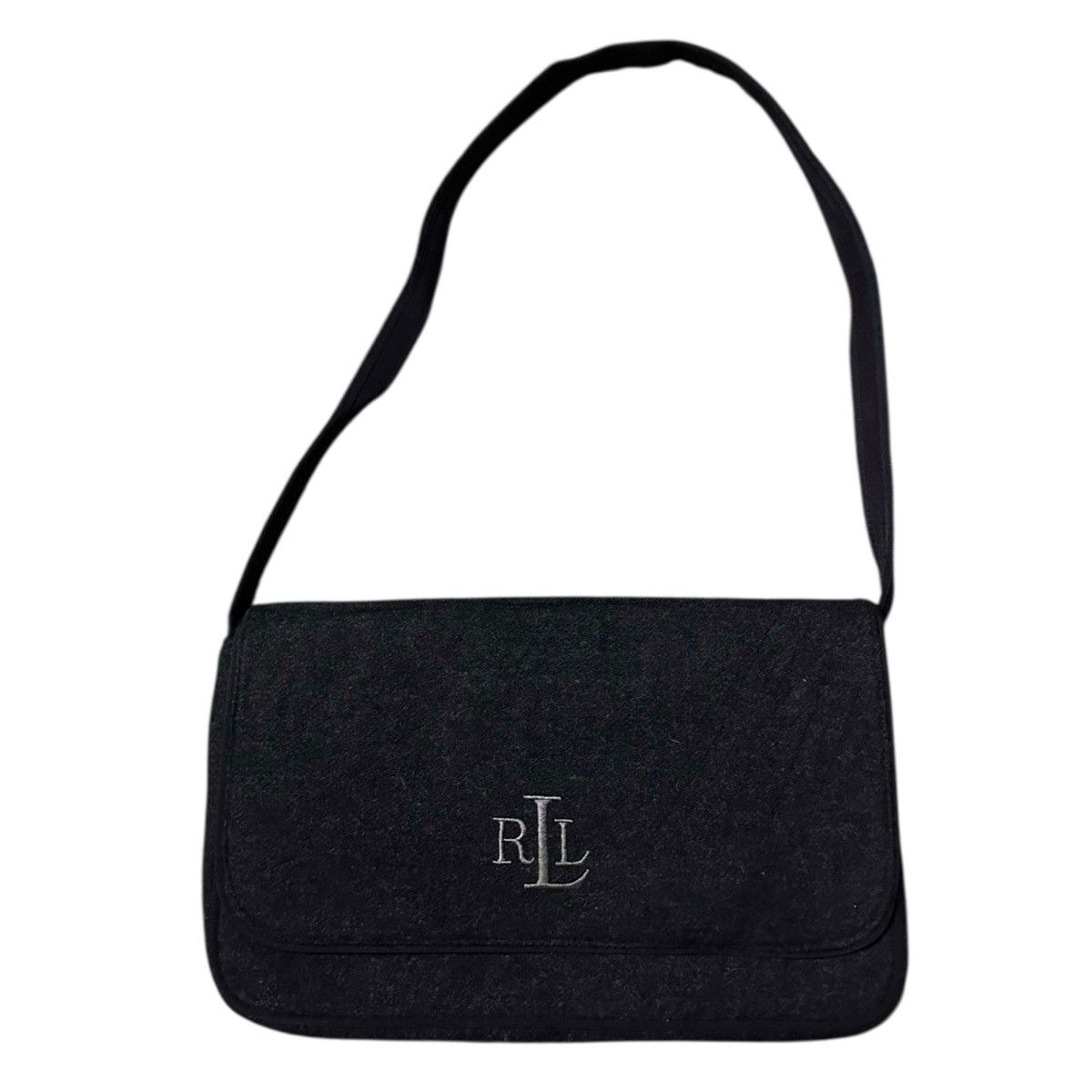 Lauren Ralph Lauren Lauren Ralph Lauren shoulder bag crafted from charcoal wool Size ONE SIZE - 8 Thumbnail