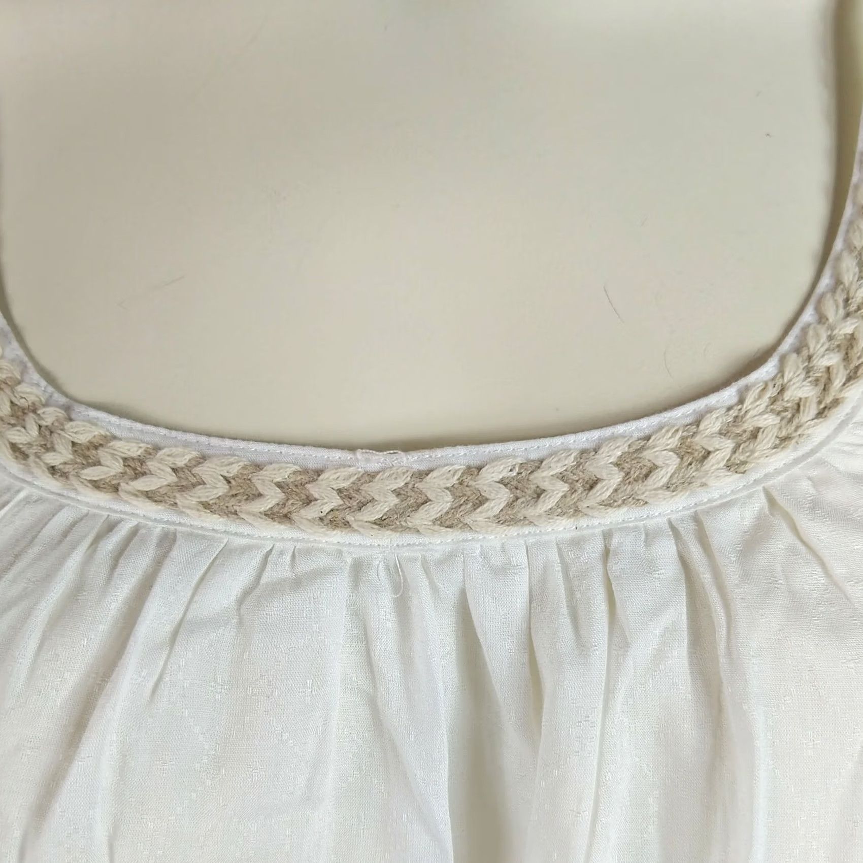 Anthropologie Anthropologie Hem & Thread Striped Sundress Sz S Strappy Racerback Sleeveless Daywear, White, Casual, Summer, Women, Regular Size S / US 4 / IT 40 - 3 Thumbnail