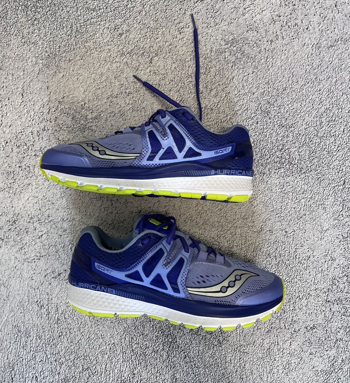Saucony Saucony Hurricane ISO 3 W Women’s Running Shoes Purple Navy Size US 8.5 / IT 38.5 - 2 Thumbnail