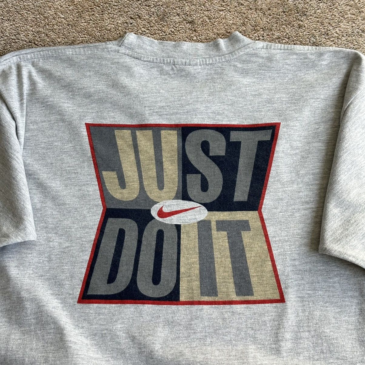 Nike Vintage 90s Nike Just Do It Swoosh Big Logo Tee Size US M / EU 48-50 / 2 - 3 Thumbnail