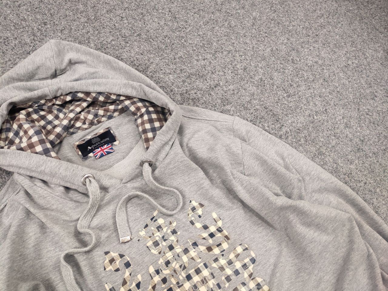 Aquascutum Aquascutum England Logo Gray Mens Hoodie Size US L / EU 52-54 / 3 - 8 Thumbnail