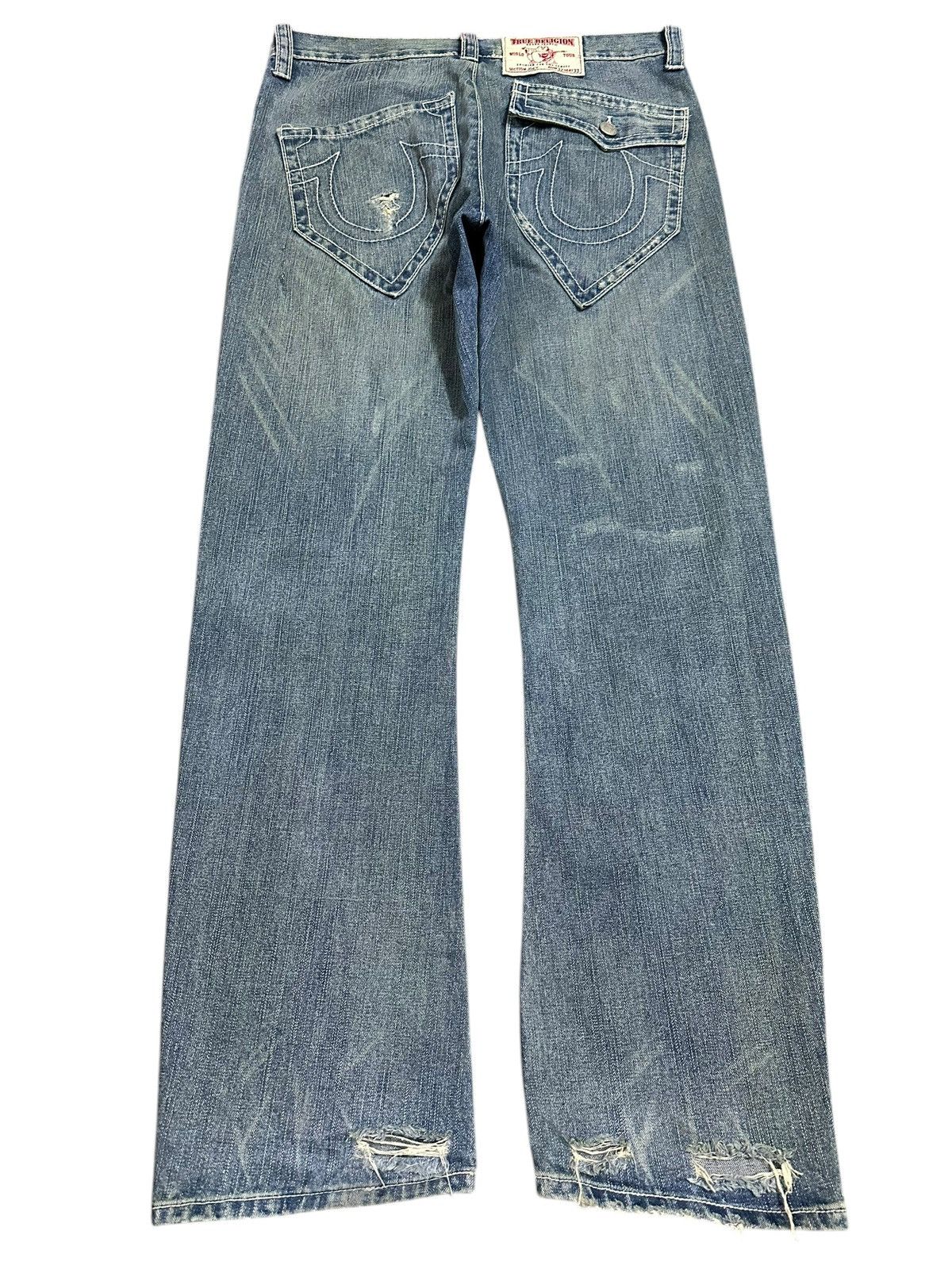 Japanese Brand Vintage True Religion Blue Wash Style Loose Jeans Size US 36 / EU 52 - 2 Thumbnail
