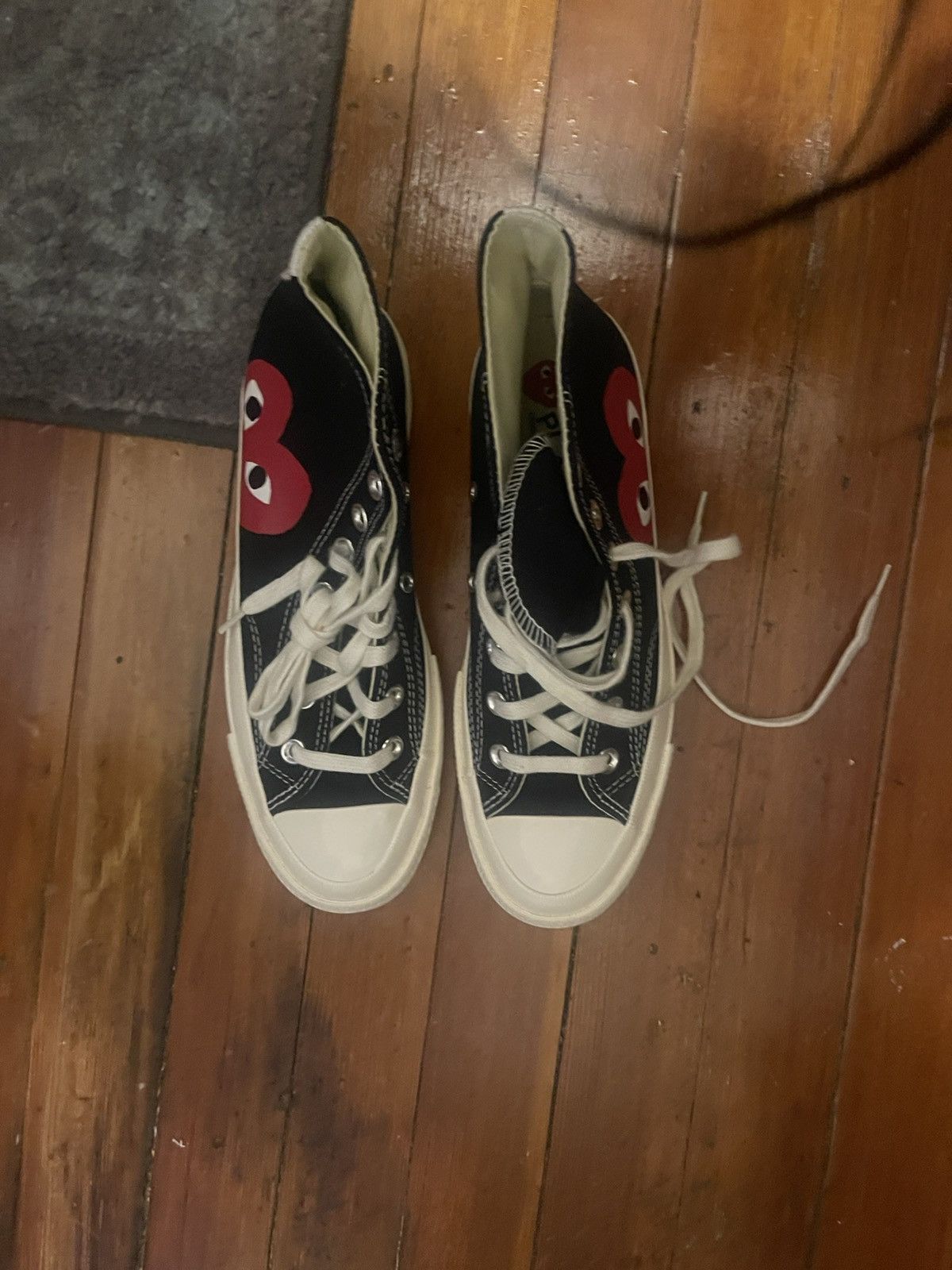 Comme des Garcons COMME DES GARÇONS PLAY Black Converse Size US 6 / EU 39 - 3 Thumbnail