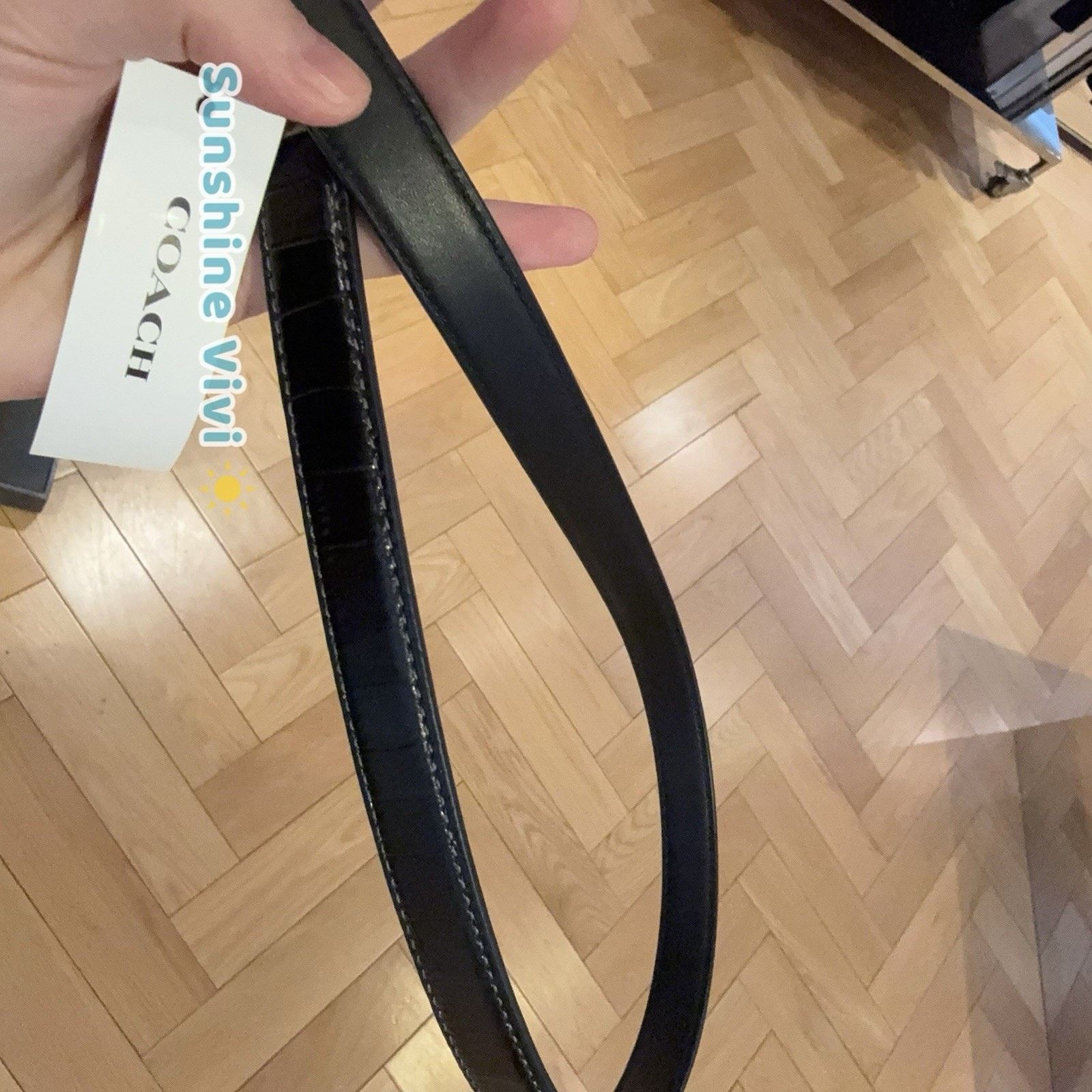 Coach NWT Coach Cut To Size Reversible Belt 18 mm Silver/Black Size ONE SIZE - 6 Thumbnail