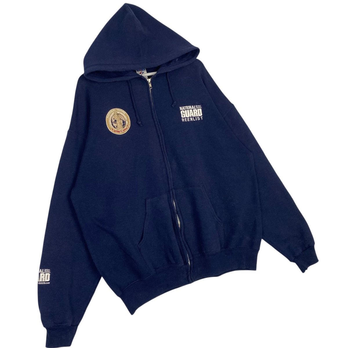 Other Vintage Jerzees Printed Number Hoodie Sweater NavyBlue Size US L / EU 52-54 / 3 - 3 Thumbnail