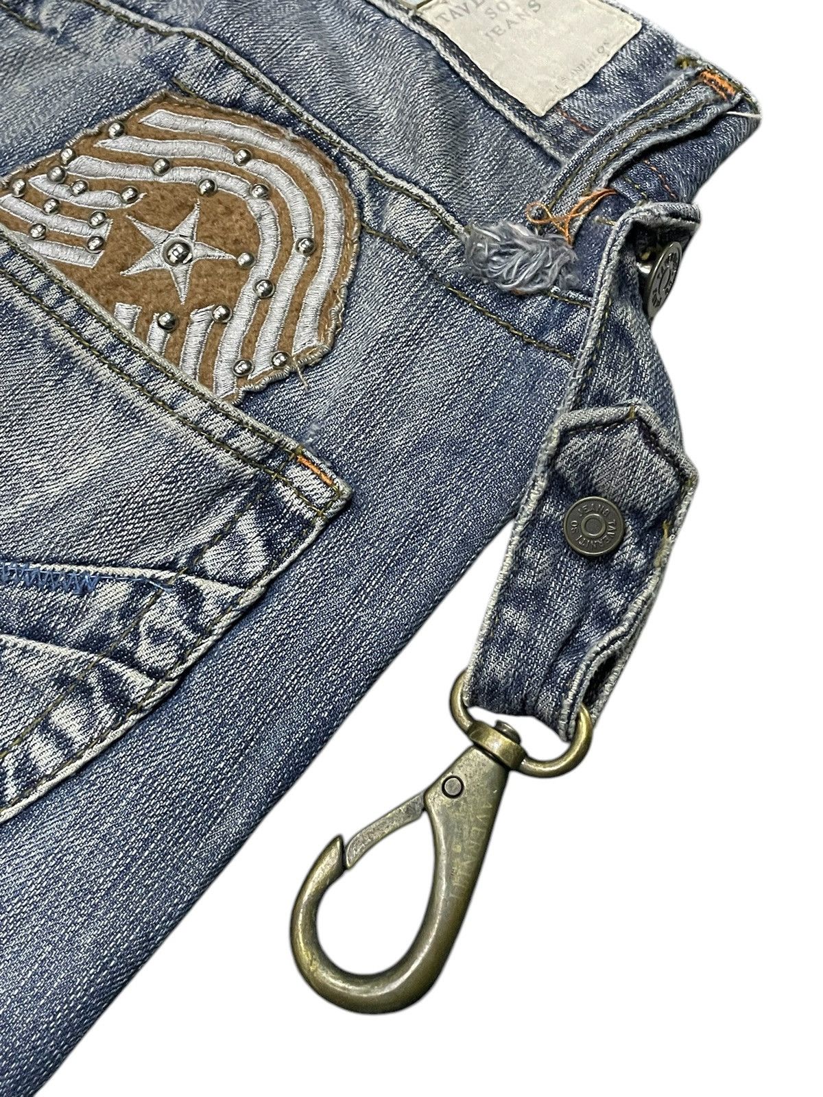Hysteric Glamour Taverniti 🪝 Hooks Embellished Patched Baggy Loose Jeans Size US 31 - 21 Thumbnail