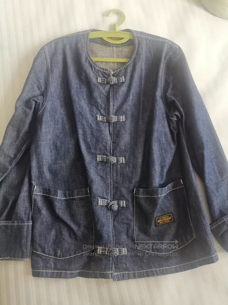 Neighborhood Denim Jacket with Chinese Buttons, Size M