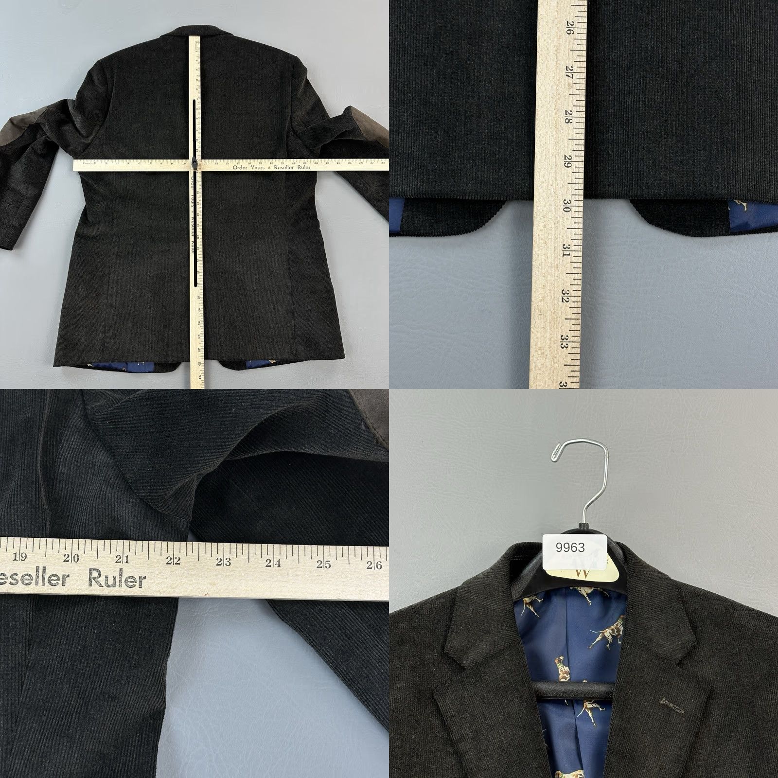 Chaps Chaps Blazer Mens 42R Brown Corduroy Dog Print Liner Elbow Patch Sport Coat Shirt Jacket? Size 42R - 9 Thumbnail