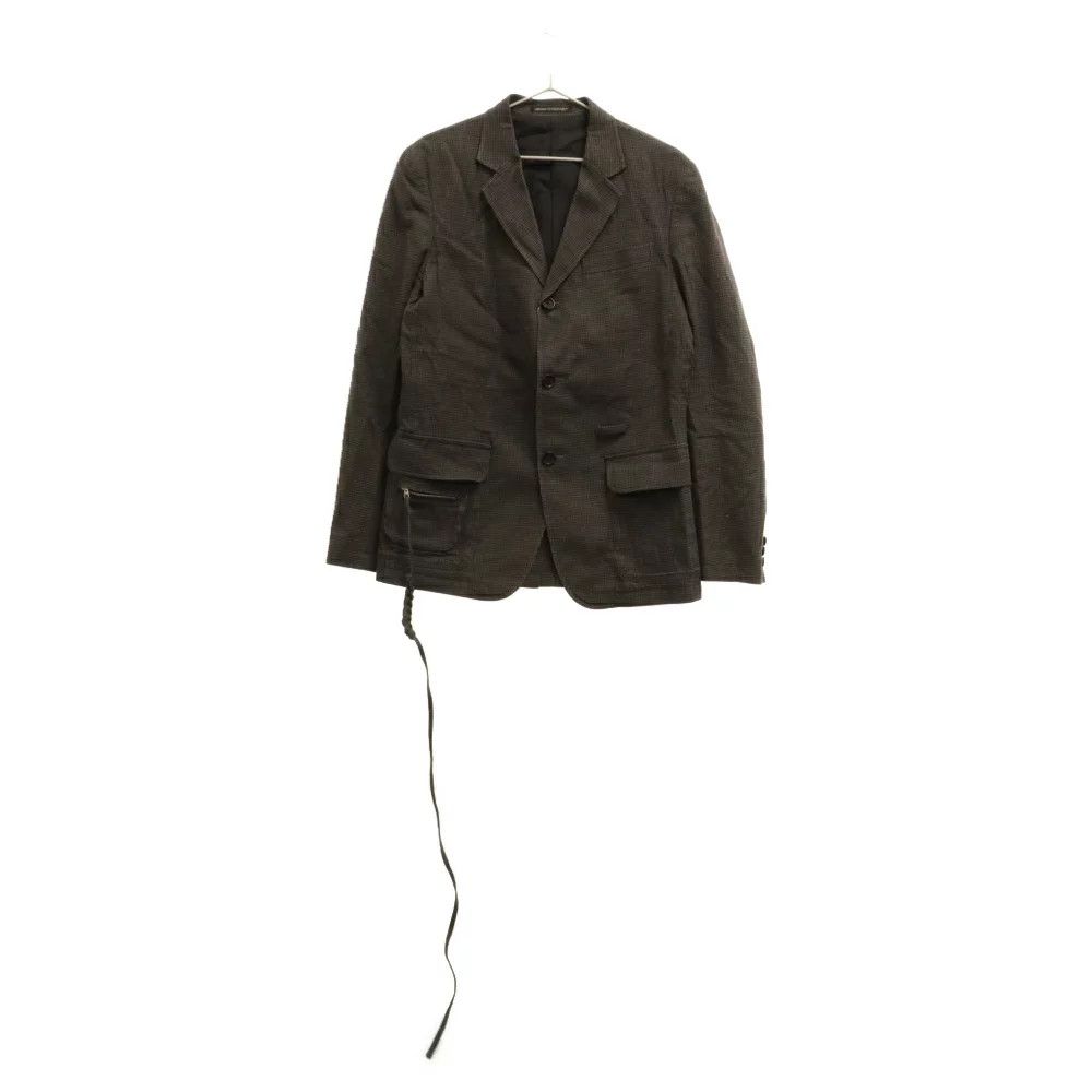image of Yohji Yamamoto Pour Homme 13Ss Tooth Long Jacket in Grey, Men's (Size Small)