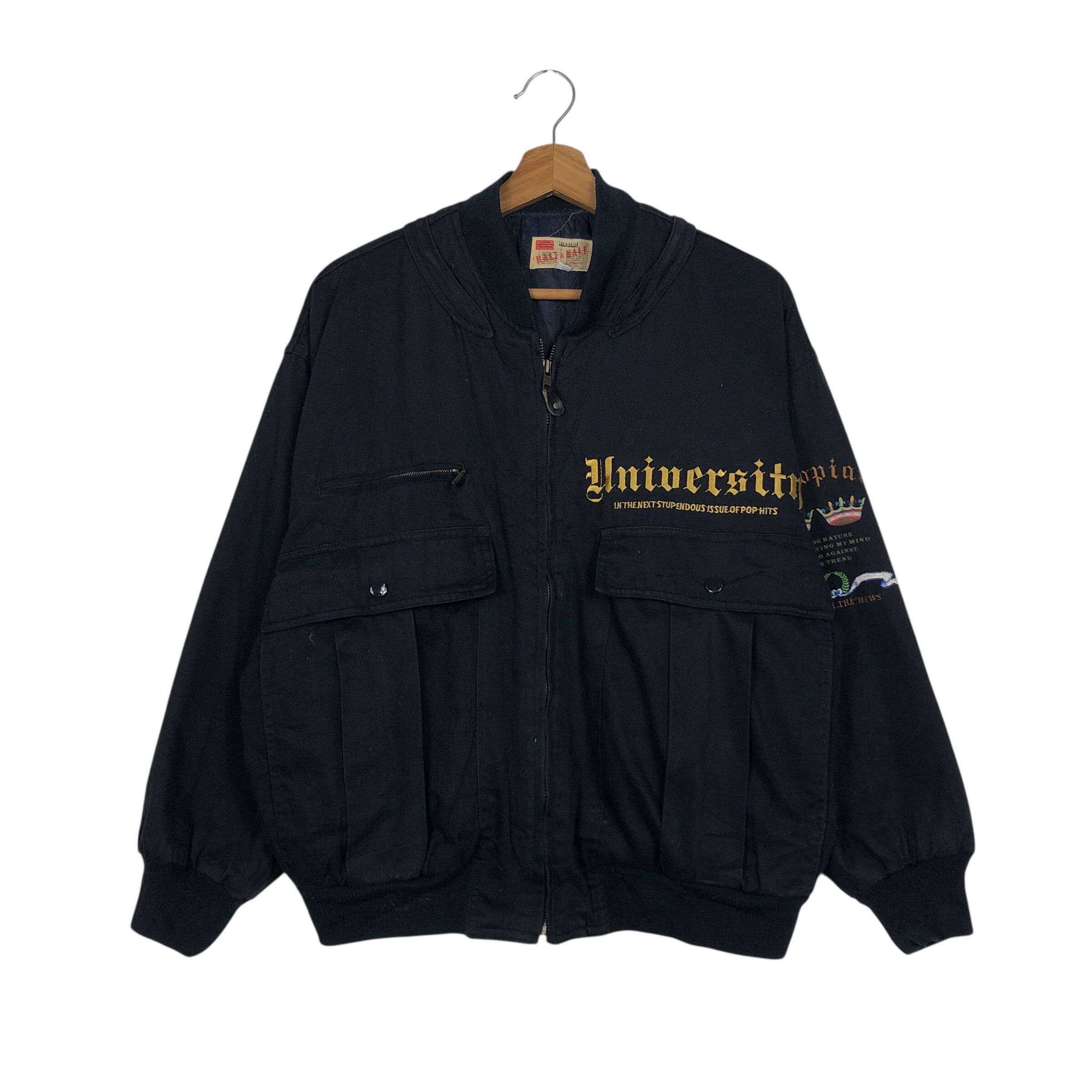 Japanese Brand 📌Vintage Wool Bomber Jacket University Embroidery Japan Size US M / EU 48-50 / 2 - 2 Thumbnail