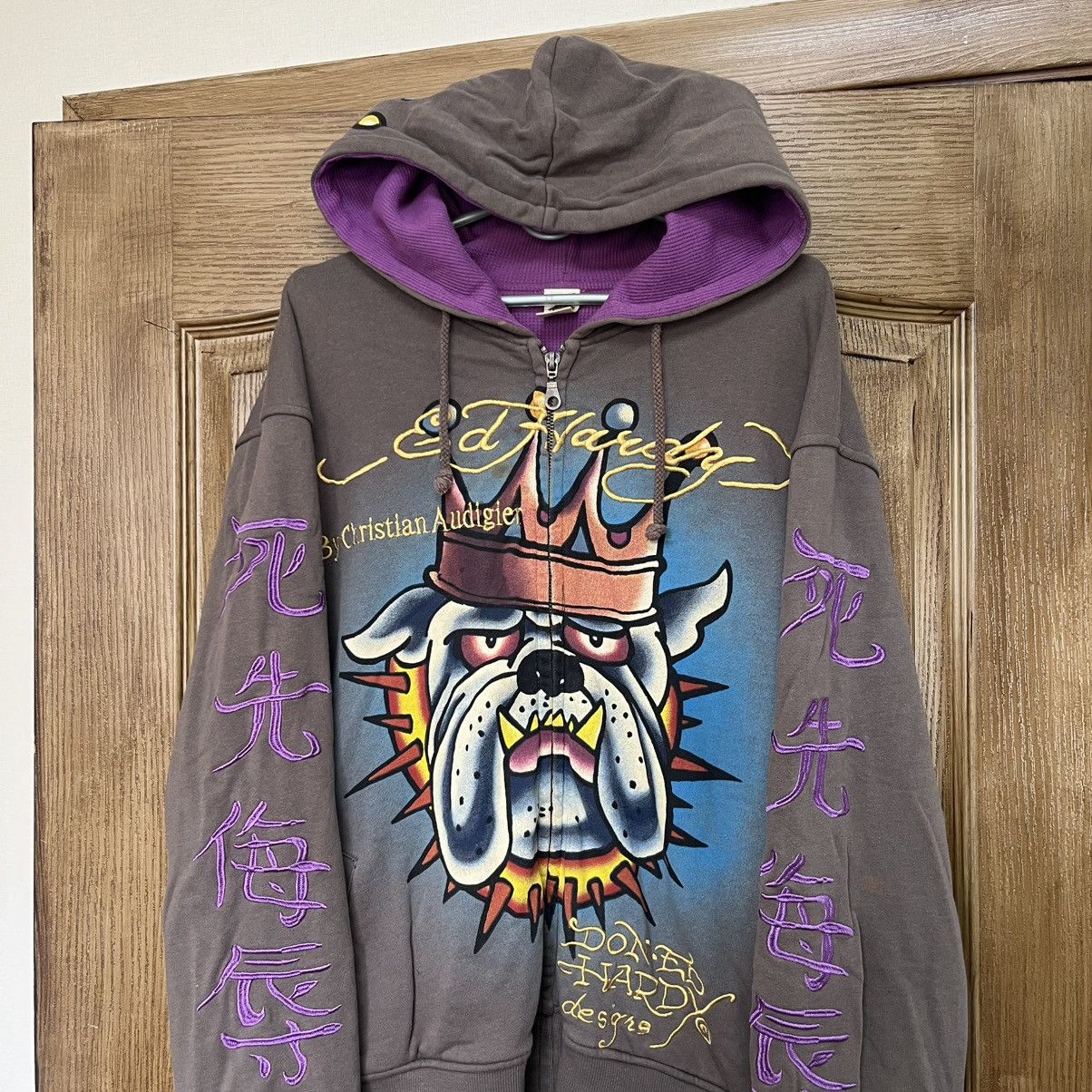 Ed Hardy Ed Hardy Zip-Hoodie Dog Big Logo Y2K Size US M / EU 48-50 / 2 - 3 Thumbnail
