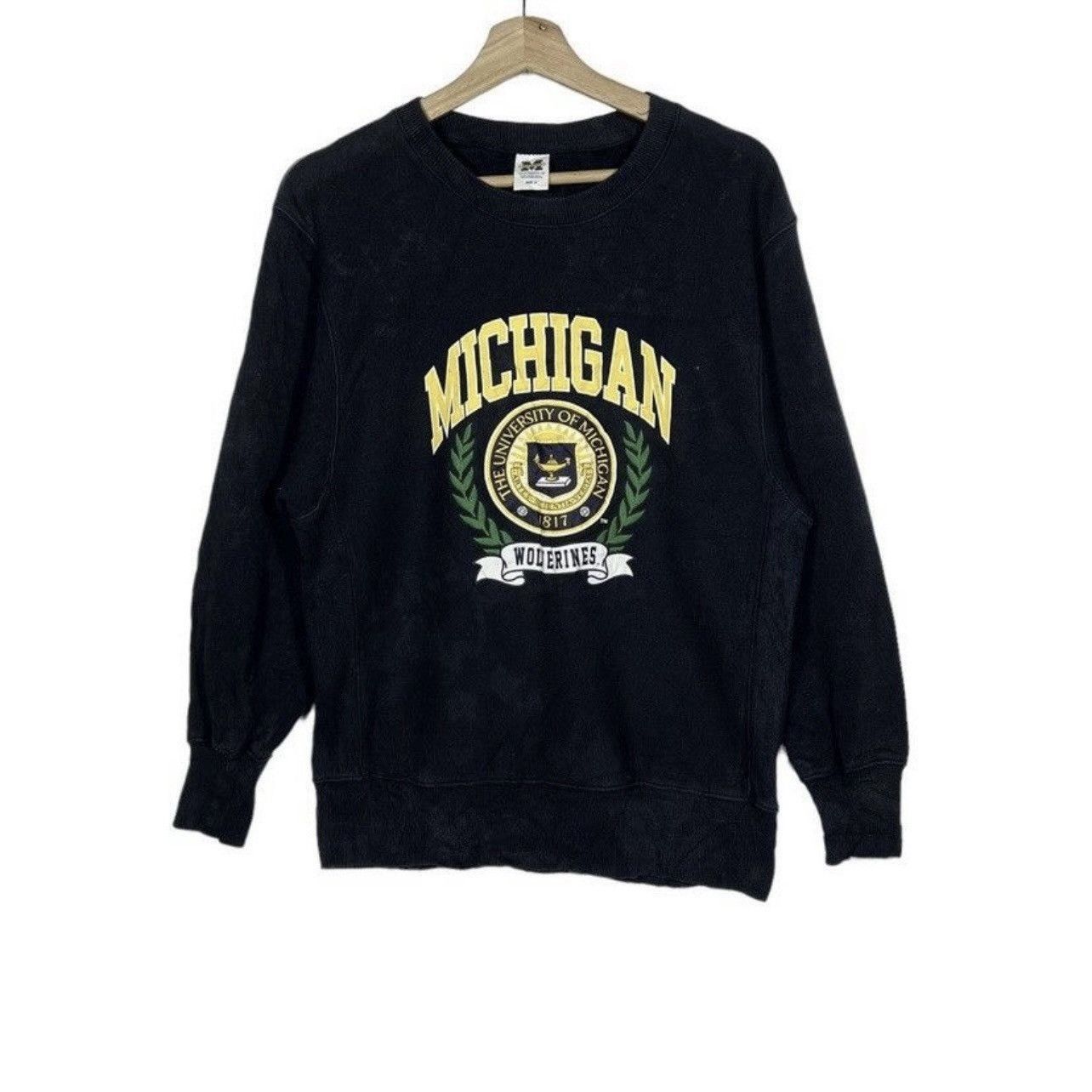 Vintage vintage sweatshirt the university of michiga big logo Size US S / EU 44-46 / 1 - 1 Thumbnail