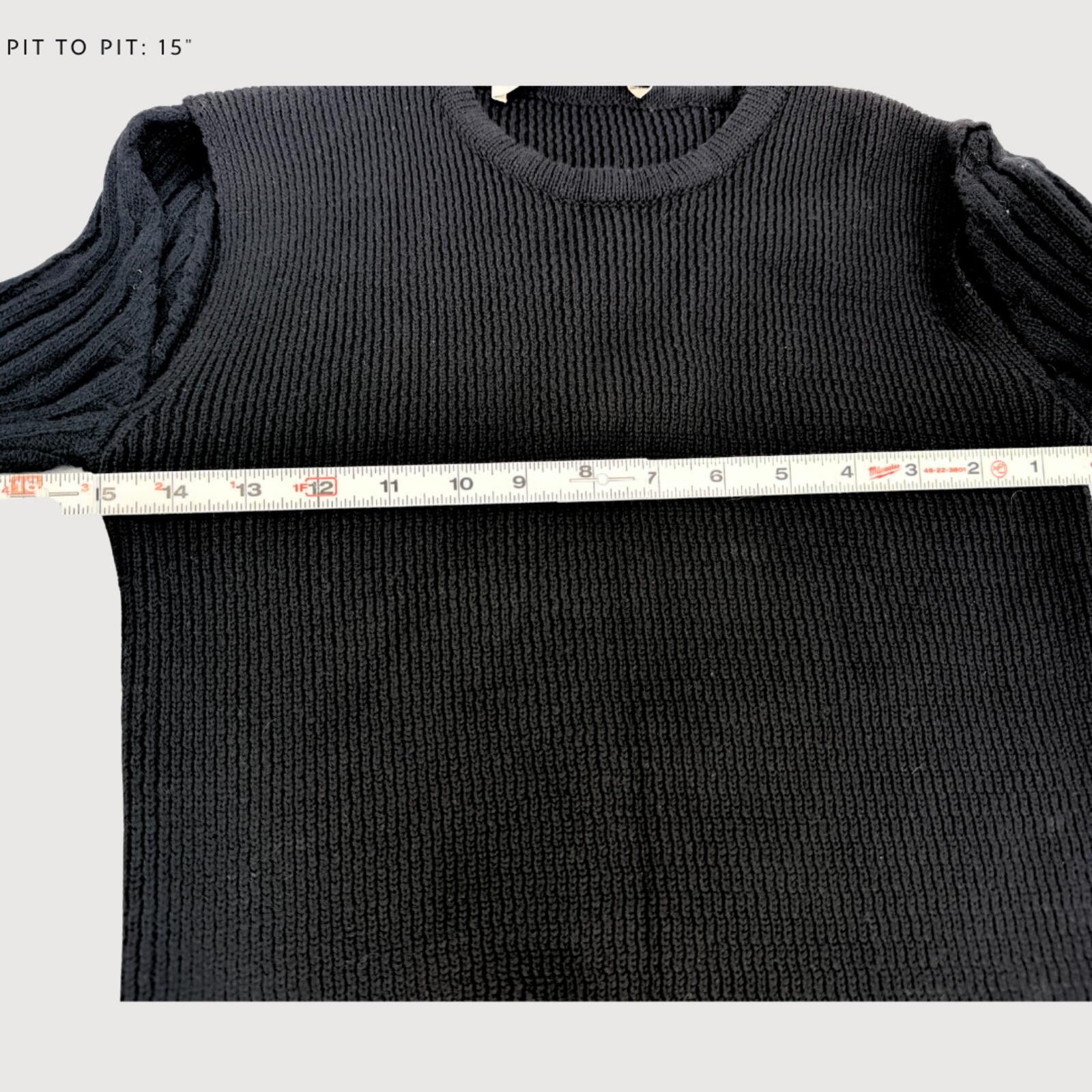 Other Open YY Shoulder Cutout Knit Maxi Dress Black 1 Size L / US 10 / IT 46 - 8 Thumbnail