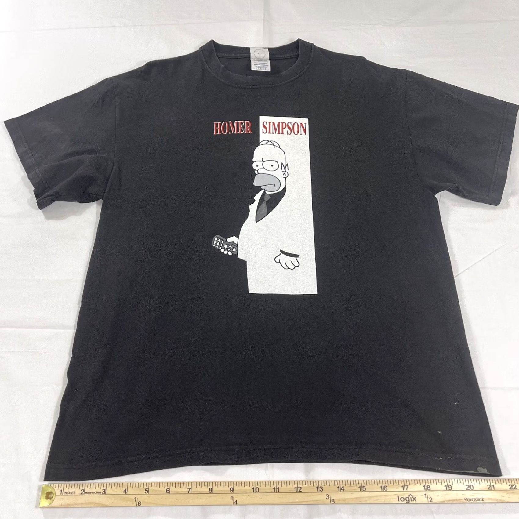Vintage VINTAGE Homer Simpson Sz L T-Shirt Scarface Graphic 90s Y2K Parody Funny Mafia Size US L / EU 52-54 / 3 - 6 Thumbnail