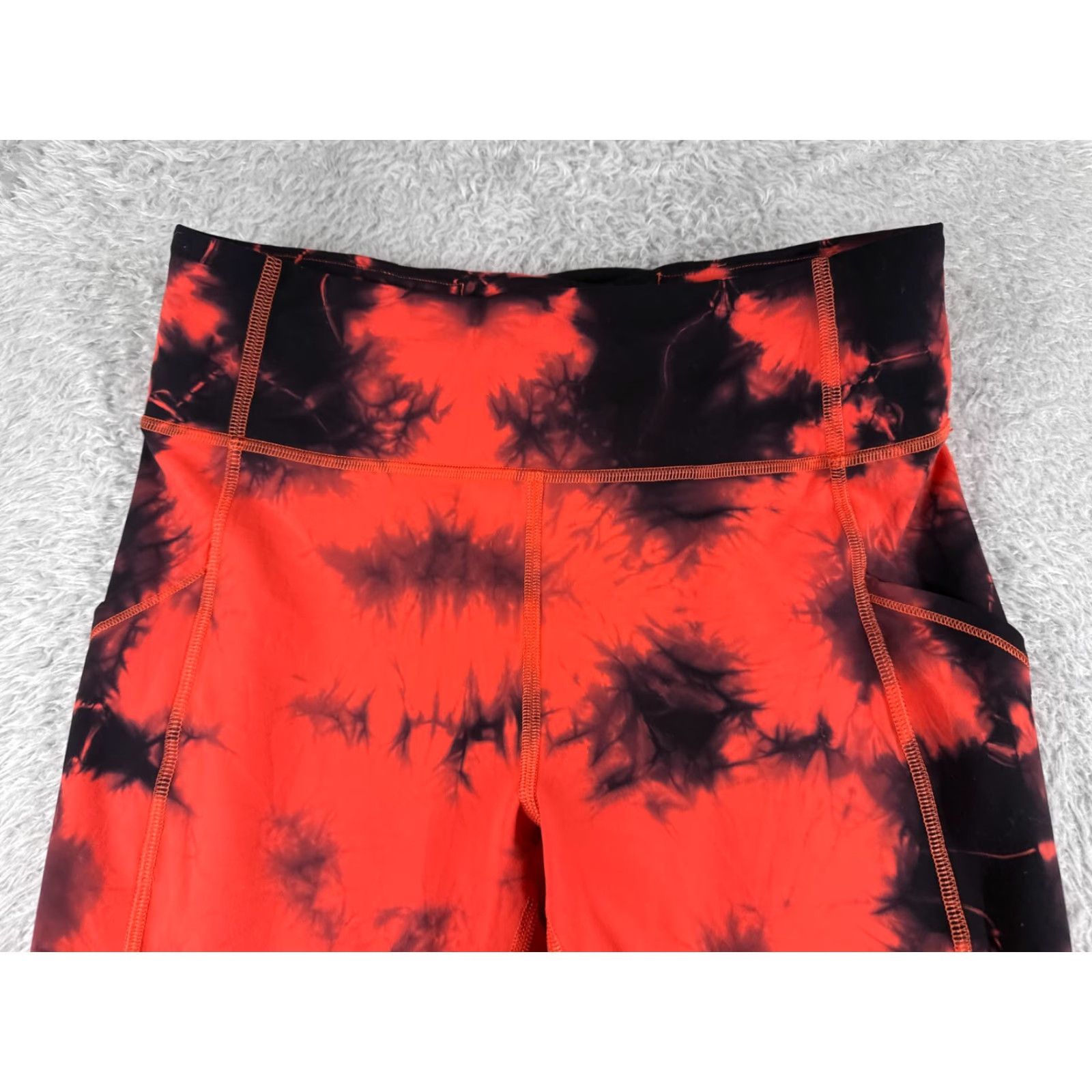 Lululemon Lululemon Pants 8 Red Black Invigorate High-Rise Tight 25" Wash Pockets Cropped Solid Womens Size 30" / US 8 / IT 44 - 4 Thumbnail