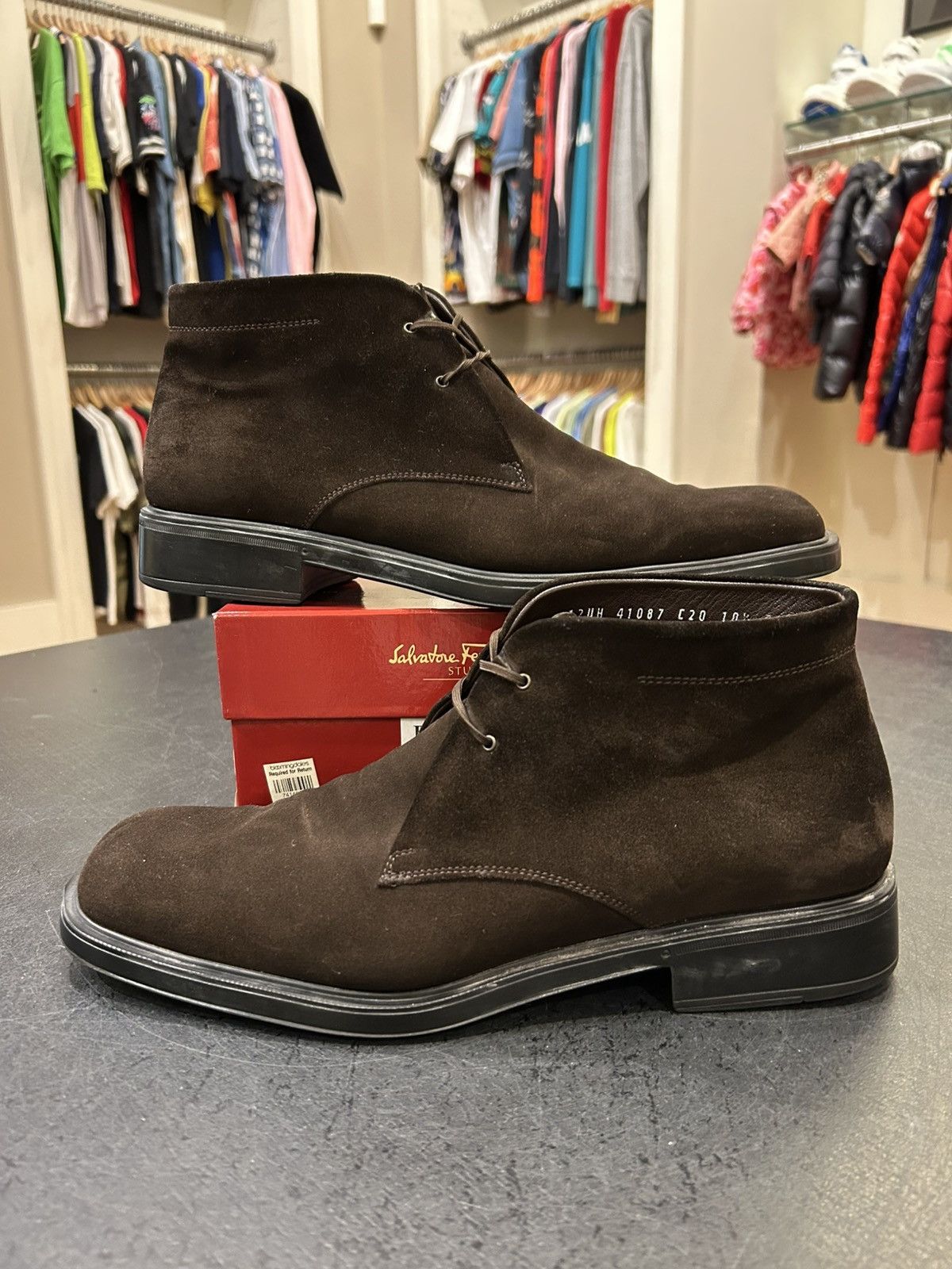 Salvatore Ferragamo Salvatore Ferragamo Suede Mid Boots Size US 10.5 / EU 43-44 - 1 Thumbnail