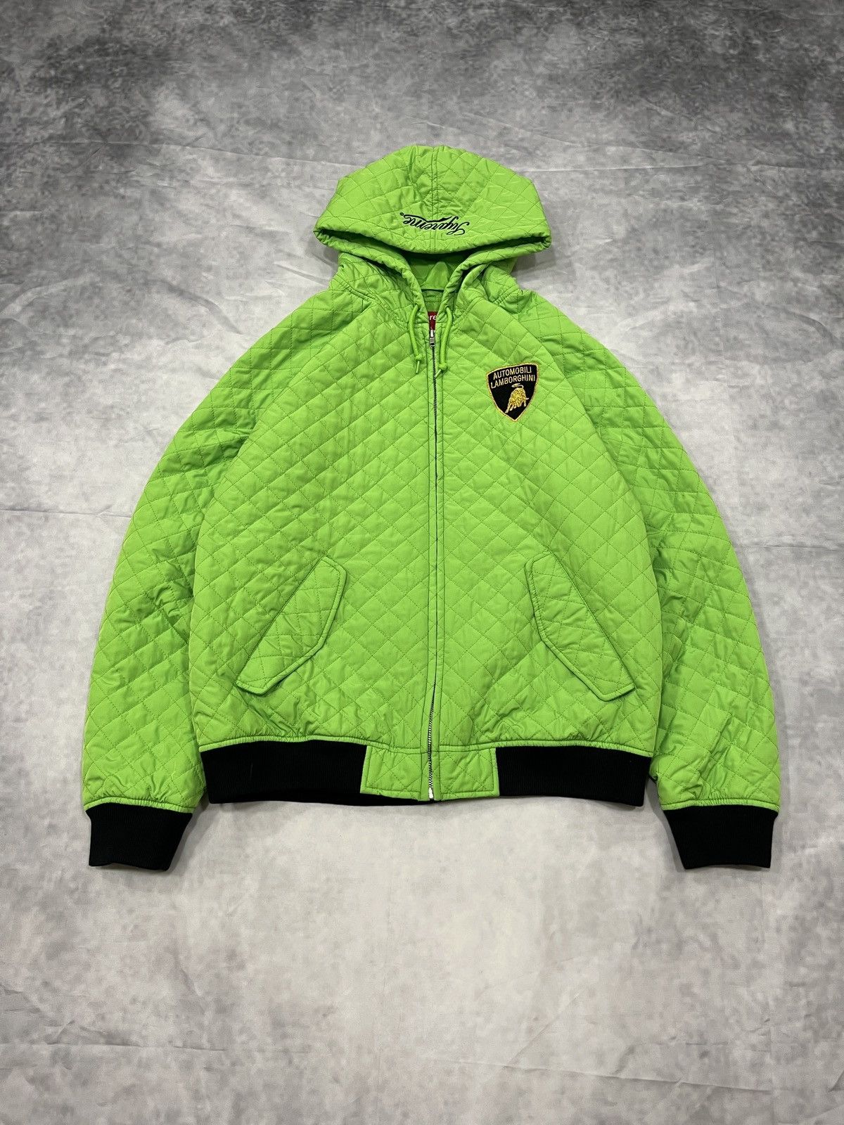 Lamborghini × Supreme Supreme x Lamborghini Quilted Hooded Bomber Jacket Size US L / EU 52-54 / 3 - 1 Thumbnail