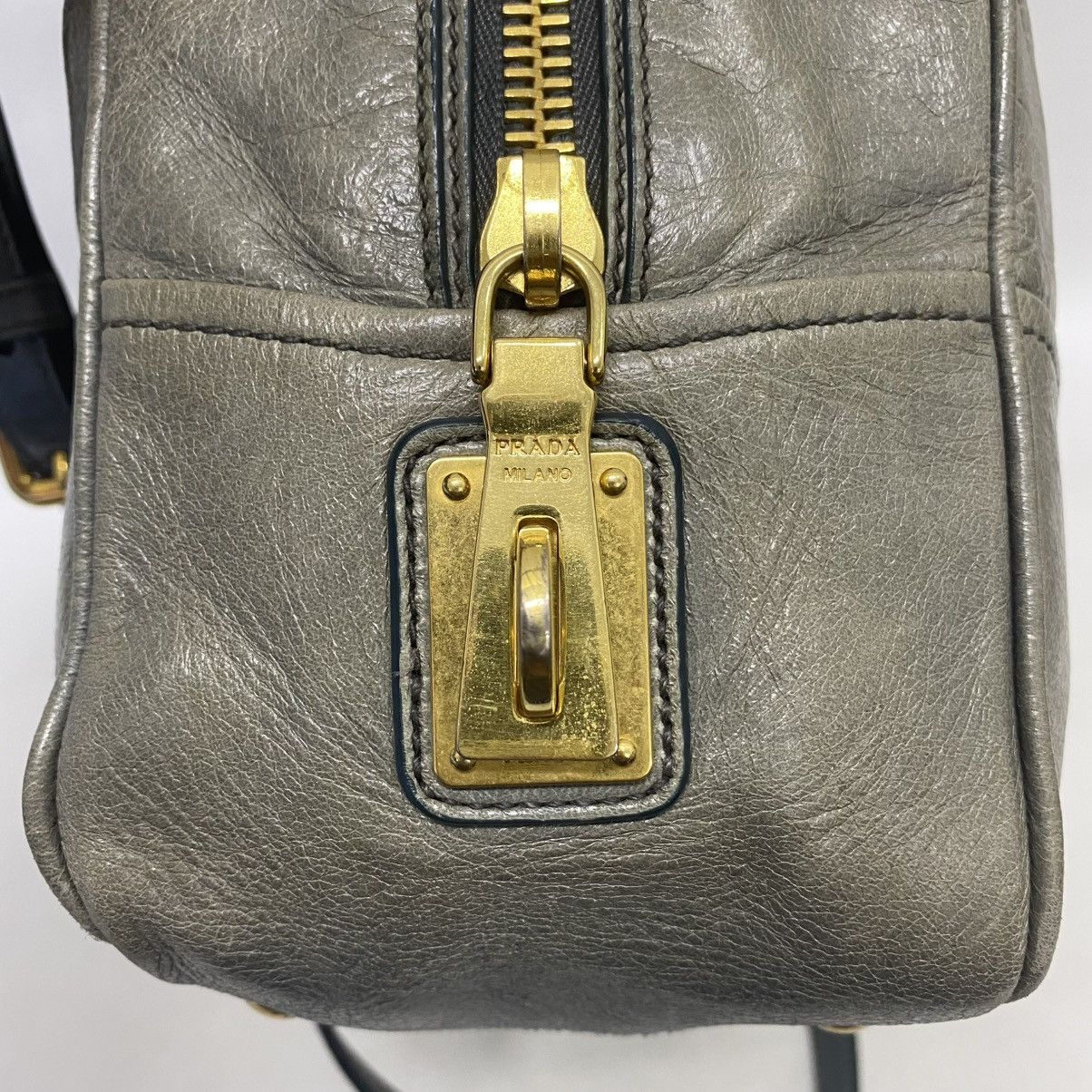 Prada ‼️LASTDROP‼️ PRADA GREY VITELLO SHINE BOULETTO BAG 2 WAY Size ONE SIZE - 10 Thumbnail