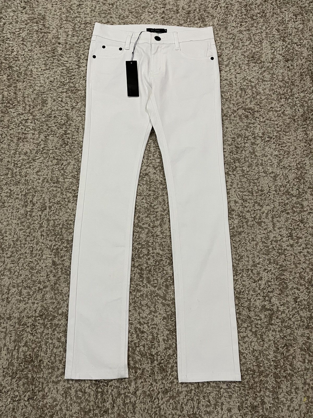 If Six Was Nine 🔥Roshell Skinny Punk Gorpcore White Denim Size US 29 - 1 Thumbnail