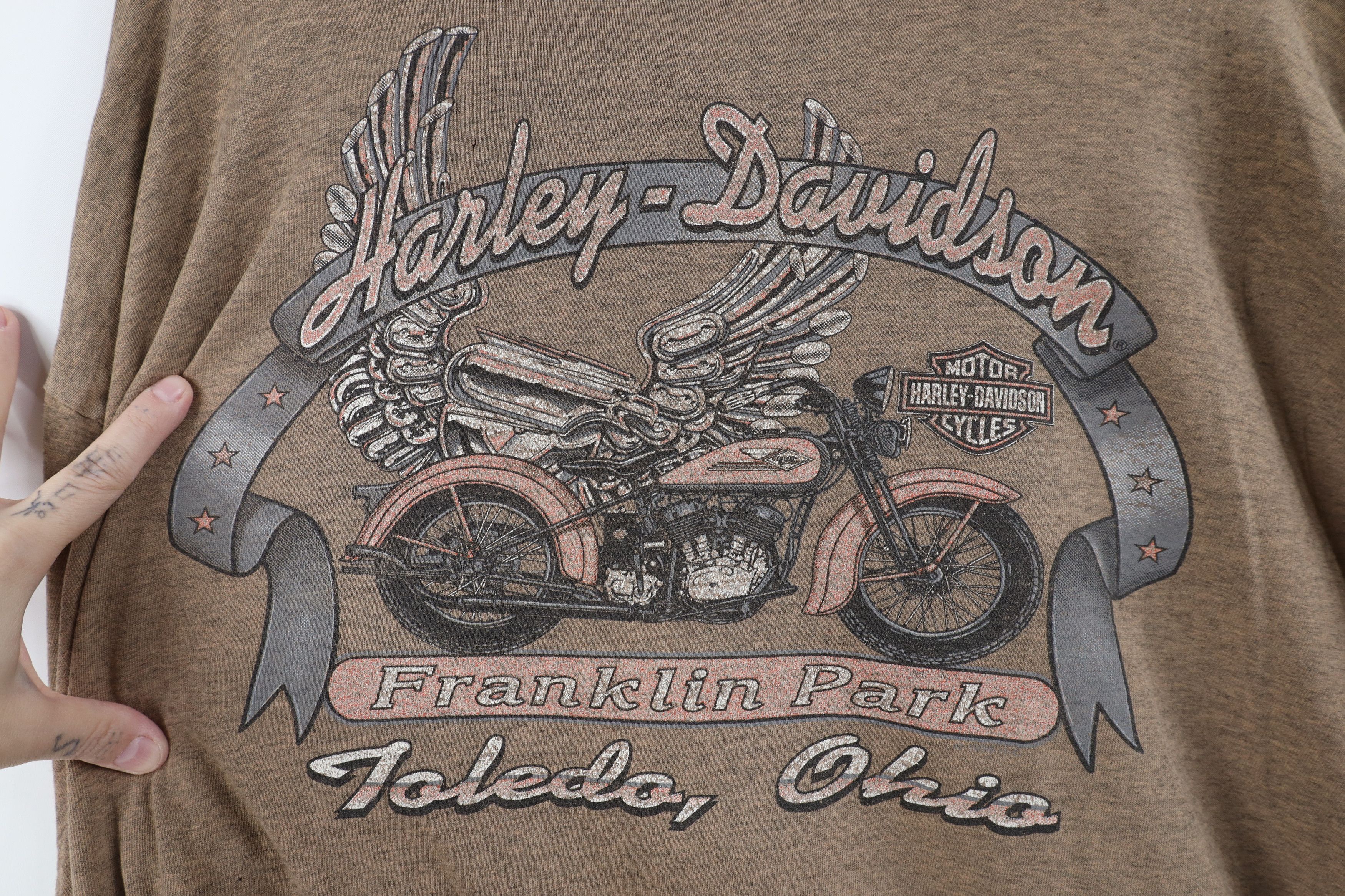 Harley Davidson Vintage 90s Harley Davidson Spell Long Sleeve T-Shirt USA Size US XXL / EU 58 / 5 - 14 Thumbnail