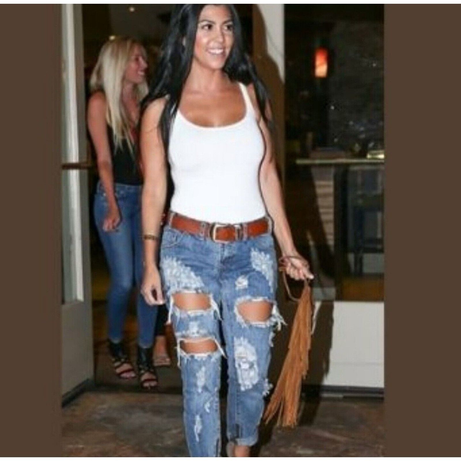One Teaspoon One Teaspoon Trashed Free Birds Low Waist Distressed 27 W 30 Size 27" / US 4 / IT 40 - 2 Thumbnail