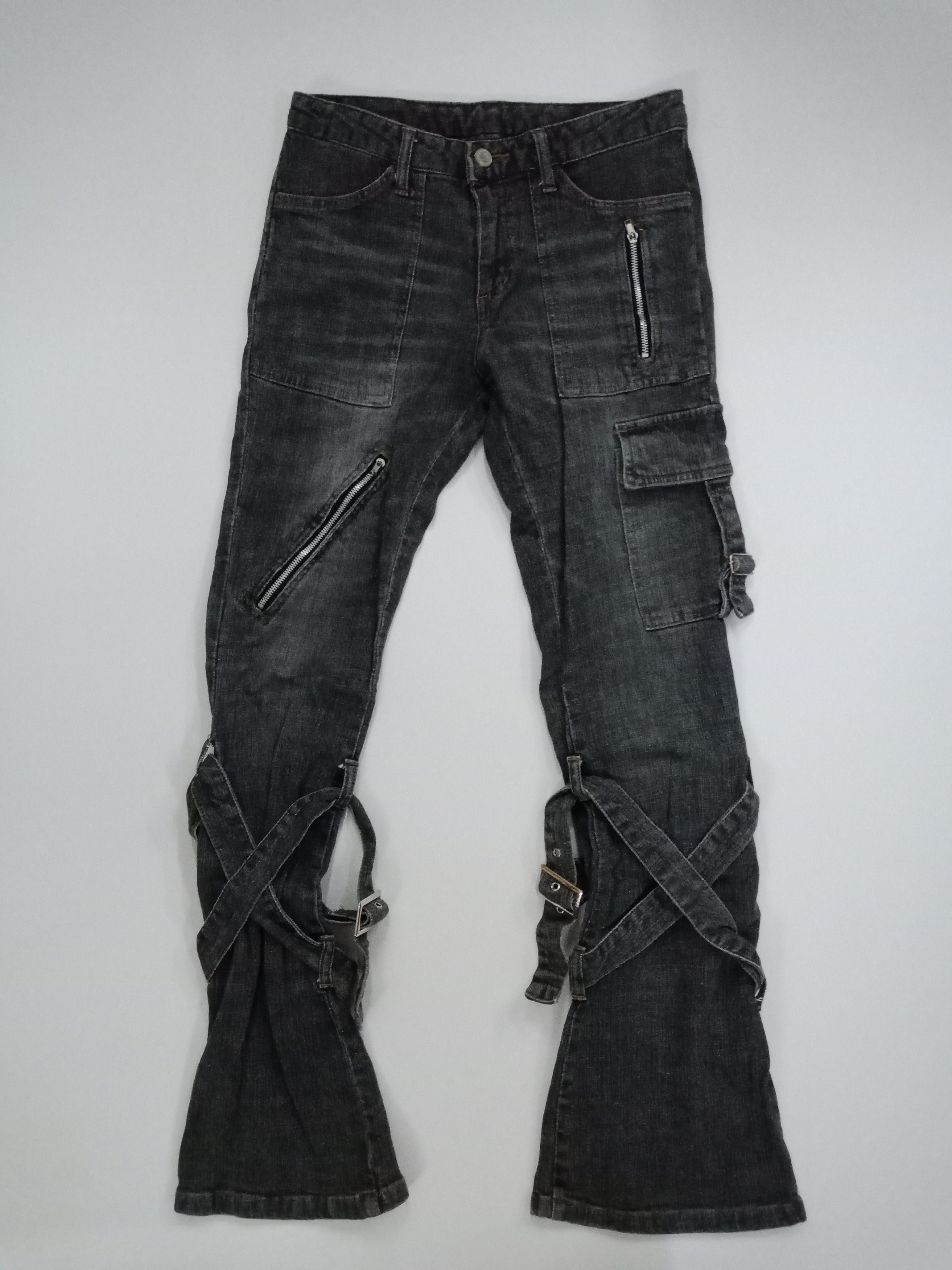 Le Grande Bleu (L.G.B.) N23 Bondage Flare Pants #P1 Size US 29 - 1 Thumbnail