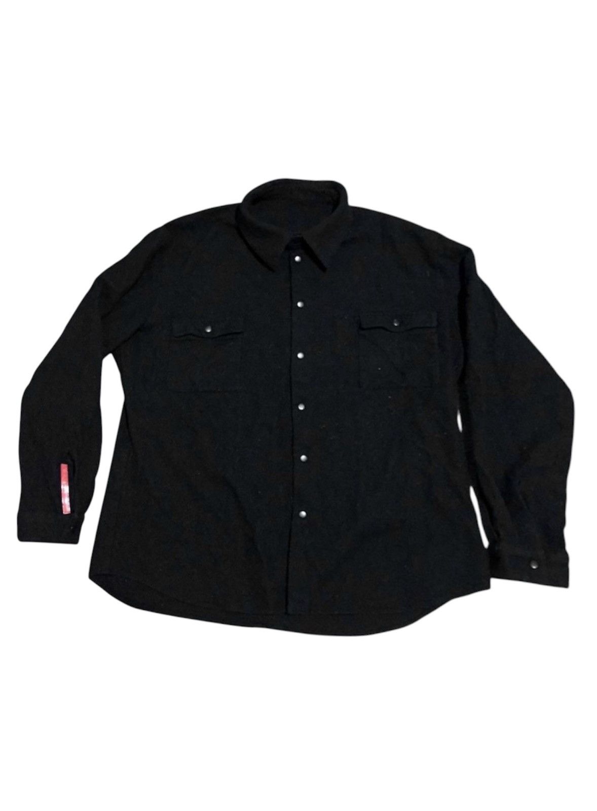 Prada Rare Vintage Prada Linea Rossa Red Tab Black Wool Overshirt Size US XS / EU 42 / 0 - 1 Thumbnail