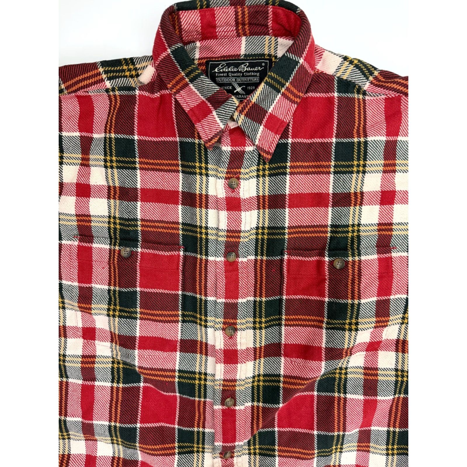 Eddie Bauer VINTAGE Eddie Bauer Flannel Shirt Men M Oversized Heavyweight Red Plaid Button-Up Size US M / EU 48-50 / 2 - 2 Thumbnail